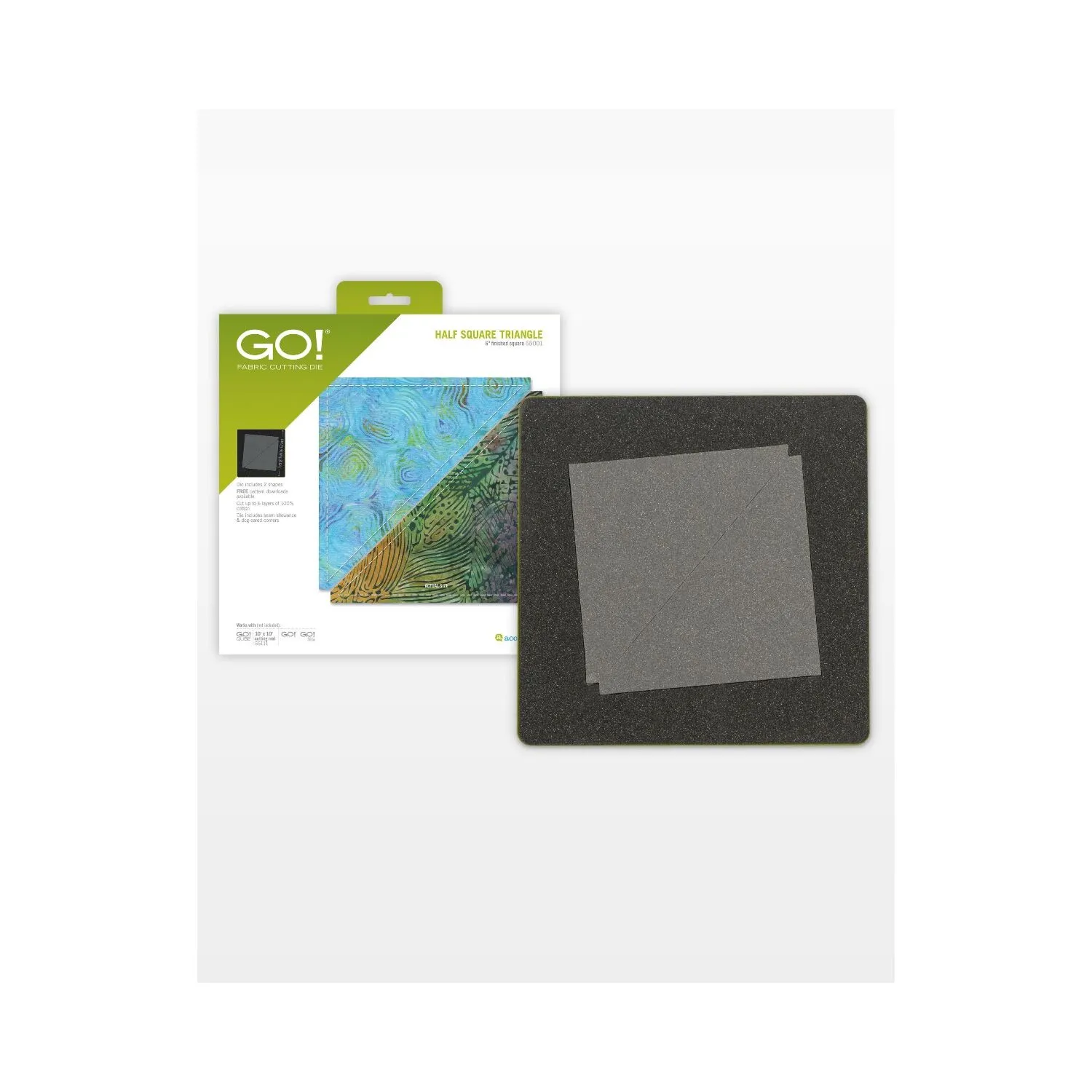 GO! Half Square Triangle-6 Finished Square die