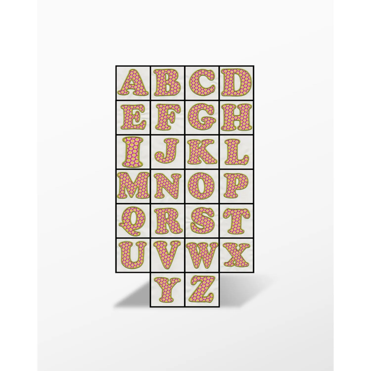 Alphabet #2 Embroidery by V-Stitch Designs