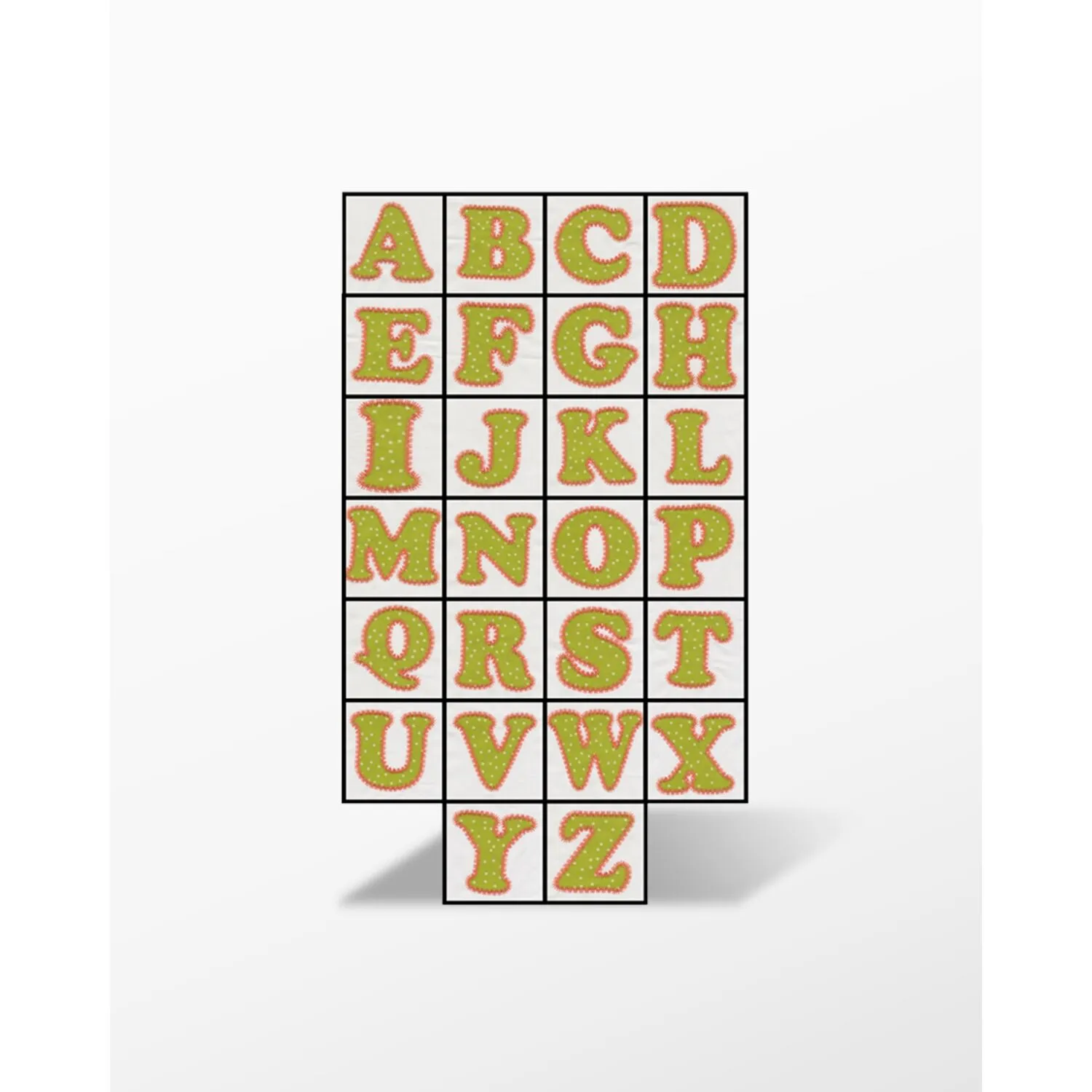 Alphabet #4 Embroidery by V-Stitch Designs
