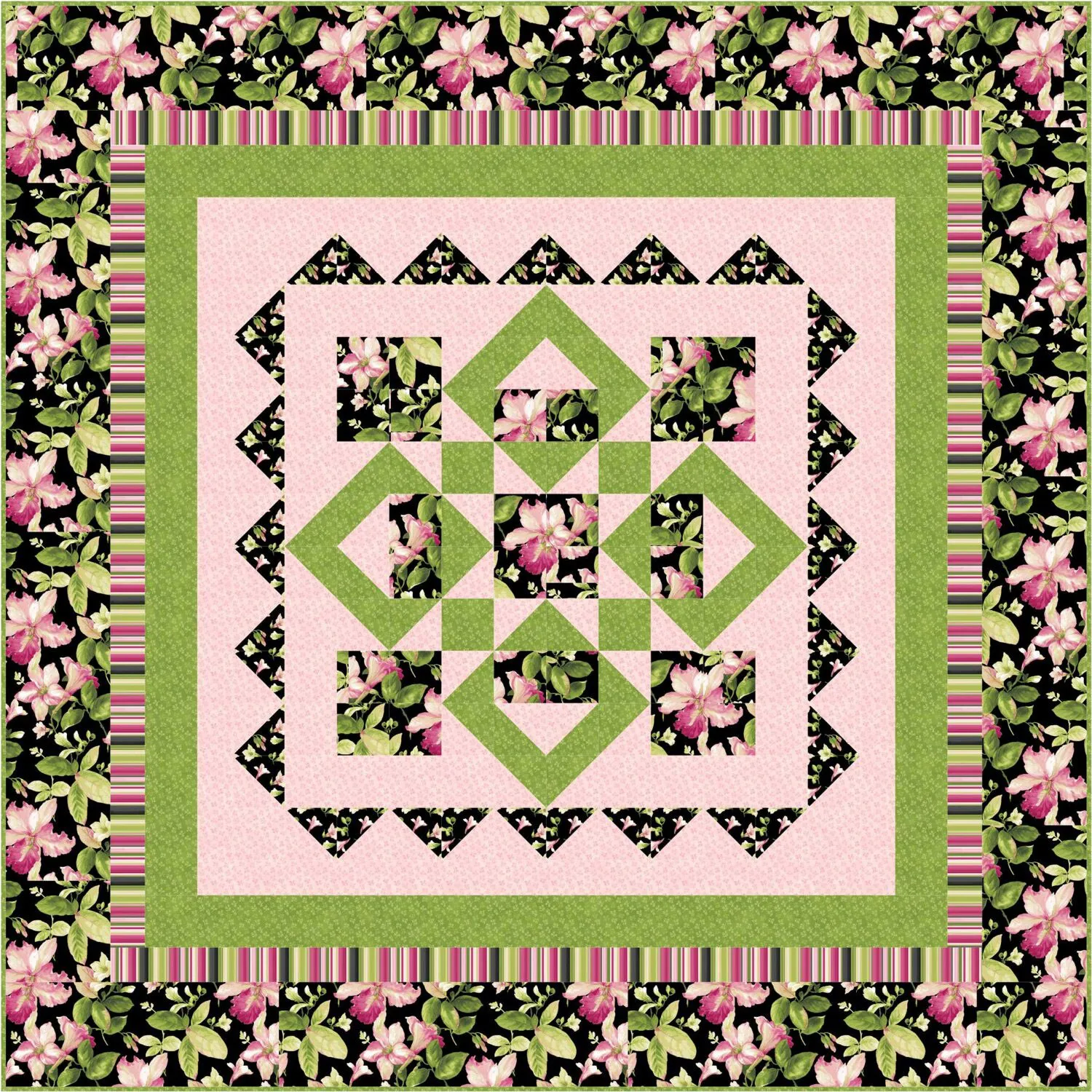 Summer Blooms with Passion Quilt Pattern 2 Summer Blooms with Passion Quilt Pattern