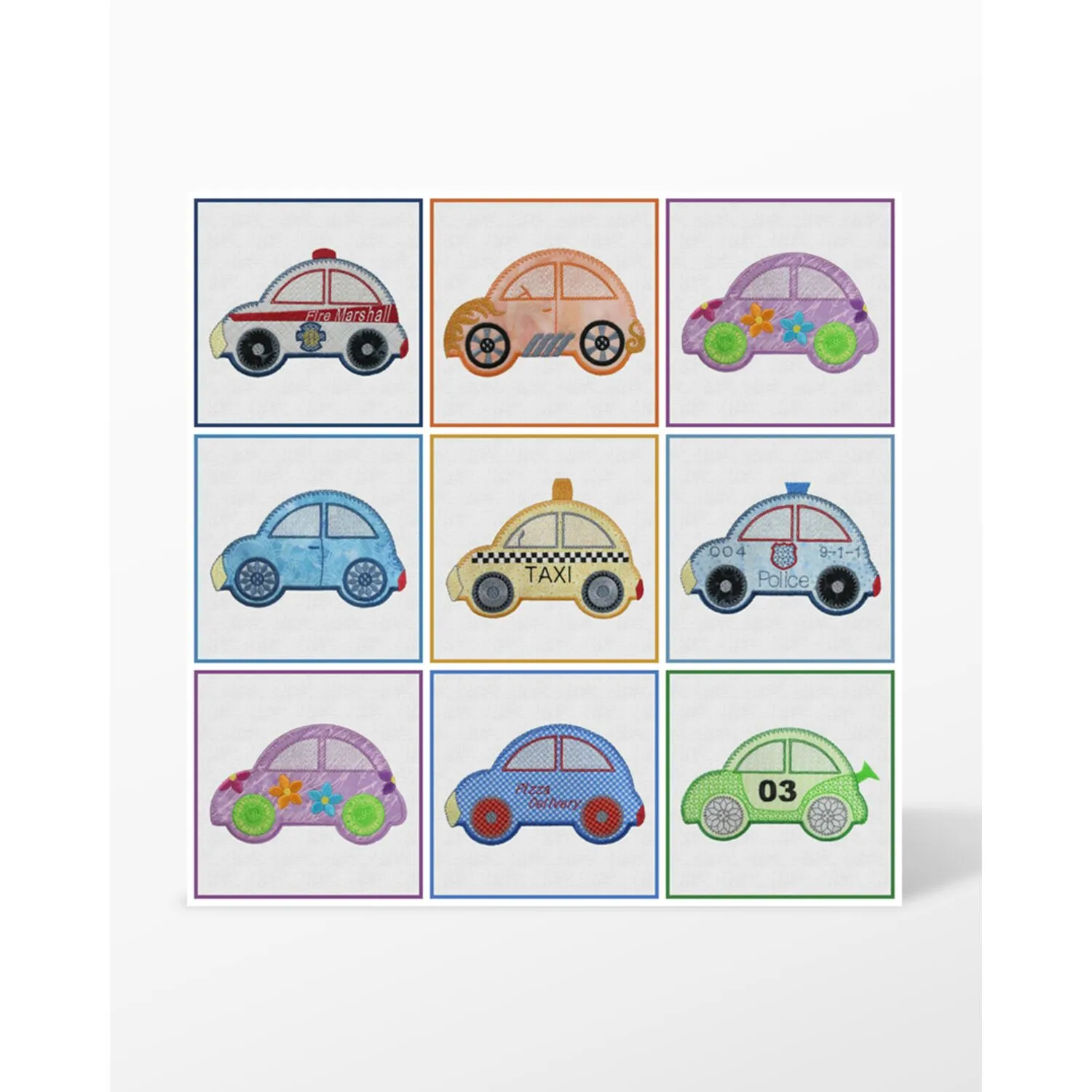 GO! Cute Car Embroidery Designs CD by Marjorie Busby
