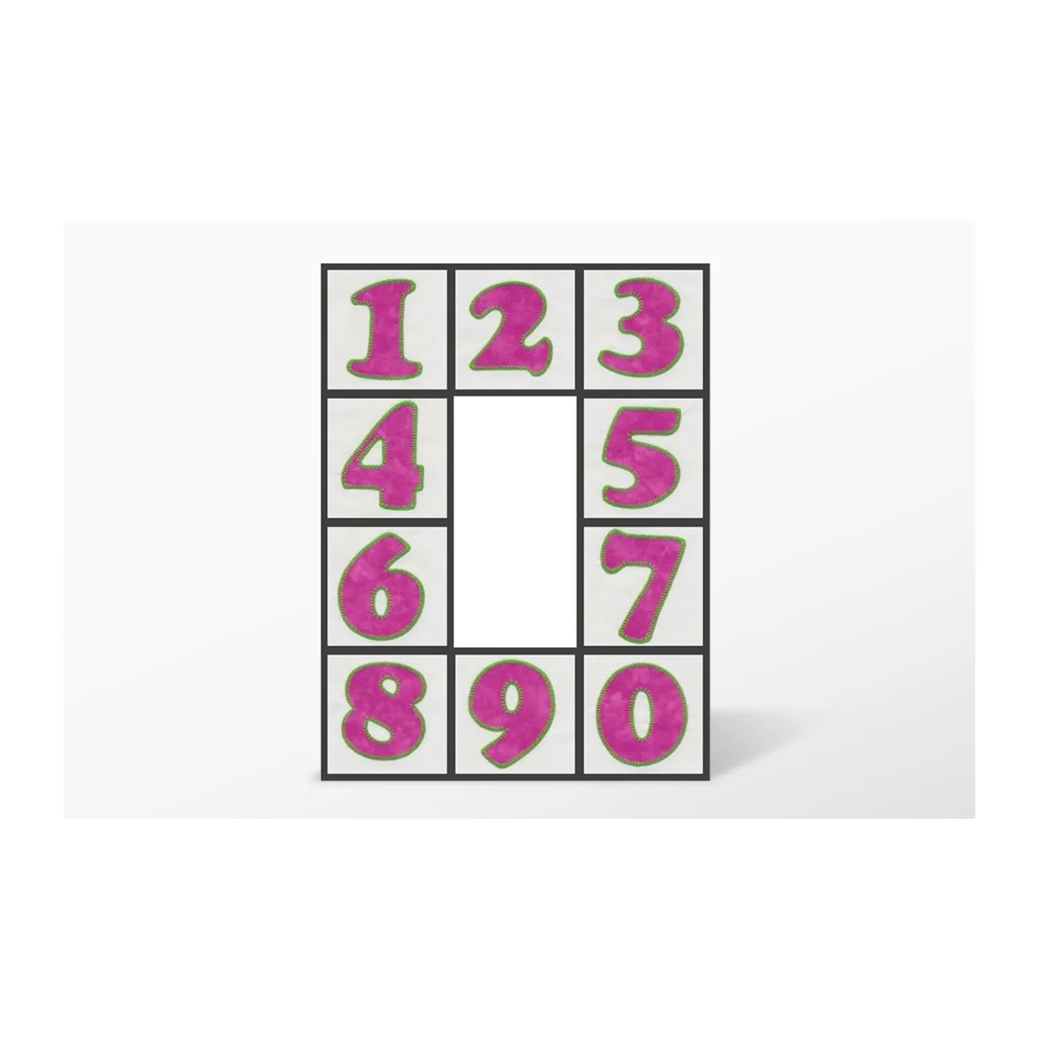 GO! Carefree Numbers #1 Embroidery Designs by V-Stitch Designs