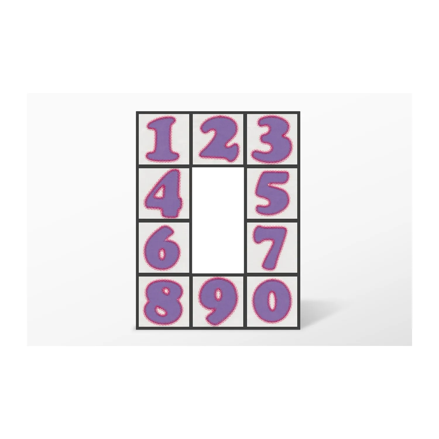 GO! Carefree Numbers #3 Embroidery Designs by V-Stitch Designs