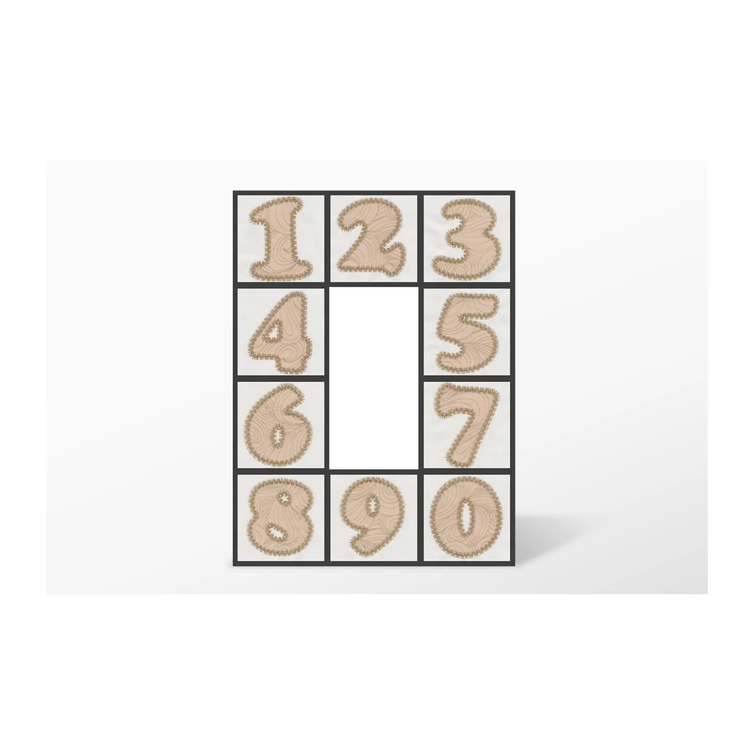 GO! Carefree Numbers #4 Embroidery Designs by V-Stitch Designs