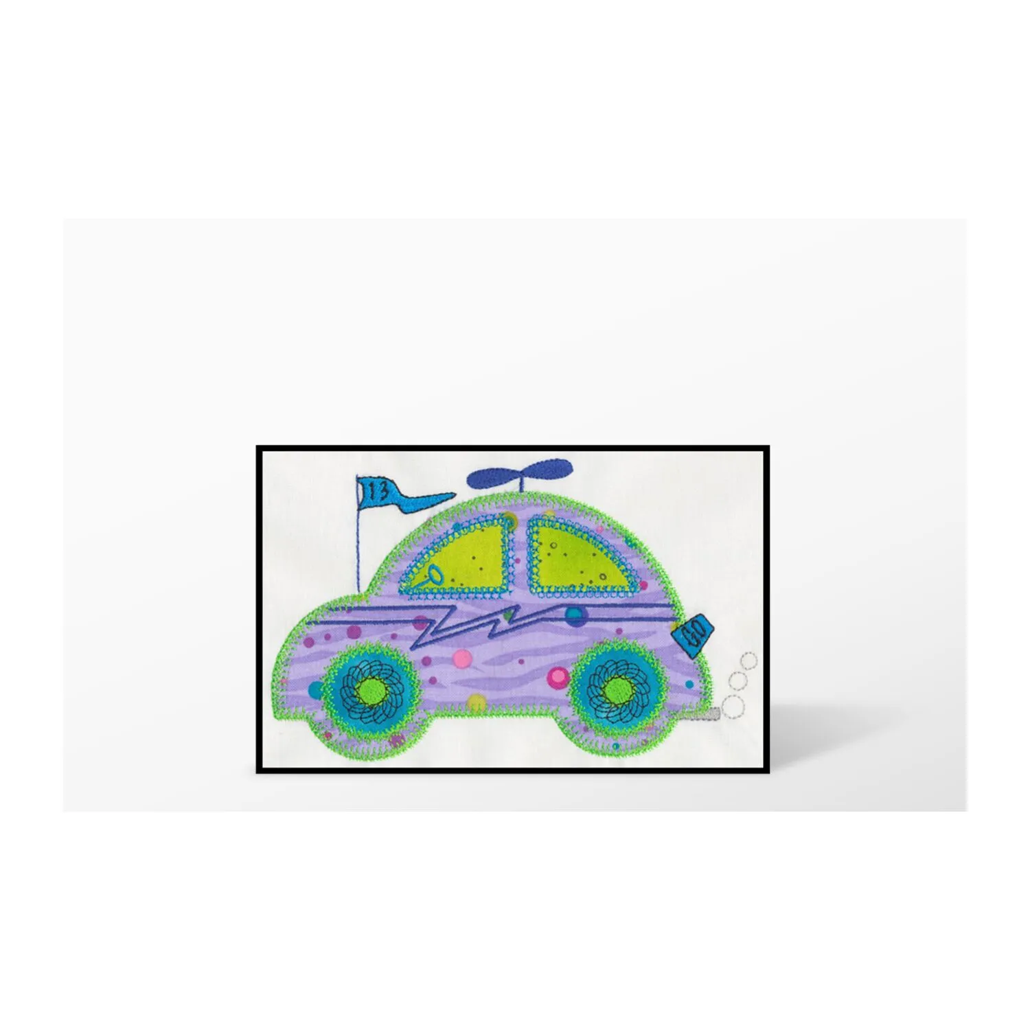 GO! Cute Car Single #2 Embroidery Designs by V-Stitch Designs