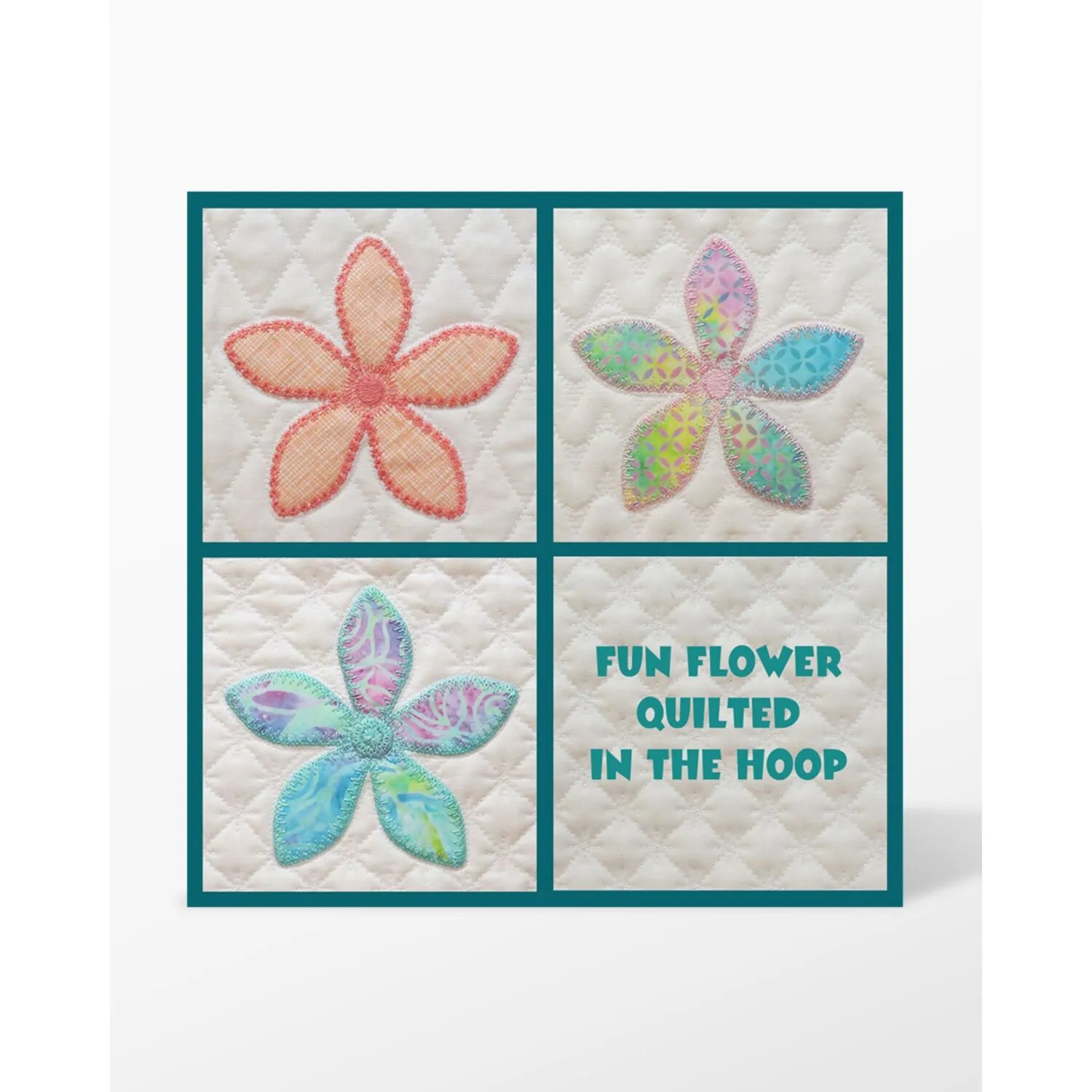 GO! Fun Flower Quilted in the Hoop Embroidery Designs by Marjorie Busby