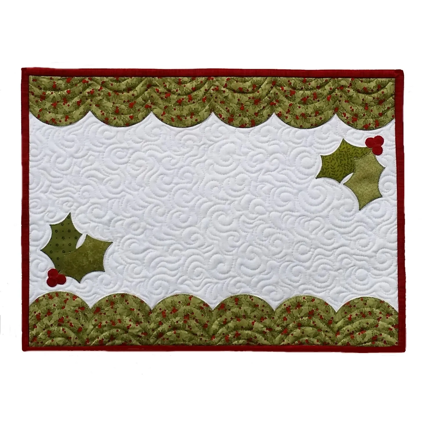 My Holidays-Christmas Holly Table Runner & Placemat Set Pattern 2 My Holidays-Christmas Holly Table Runner & Placemat Set Pattern