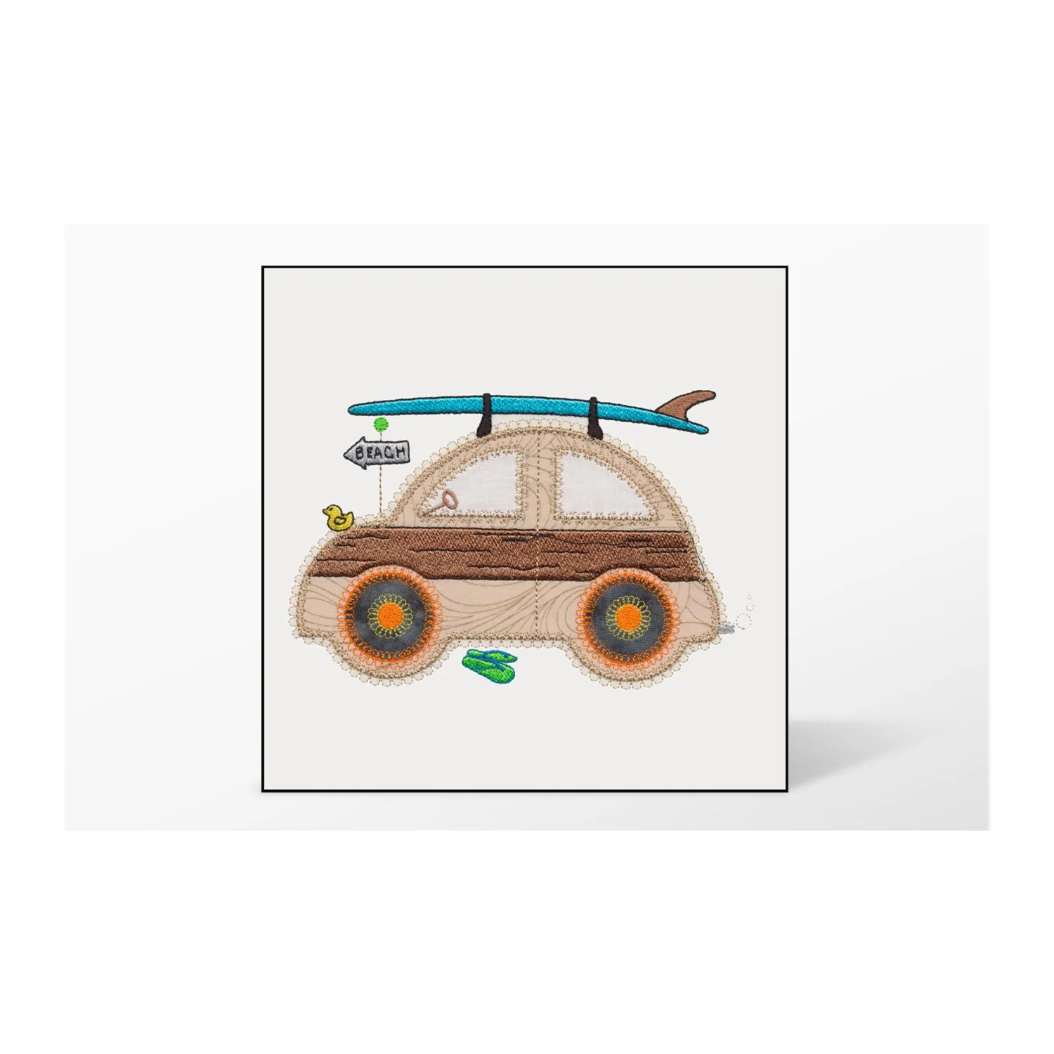 GO! Cute Car Single #3 Embroidery Designs by V-Stitch Designs
