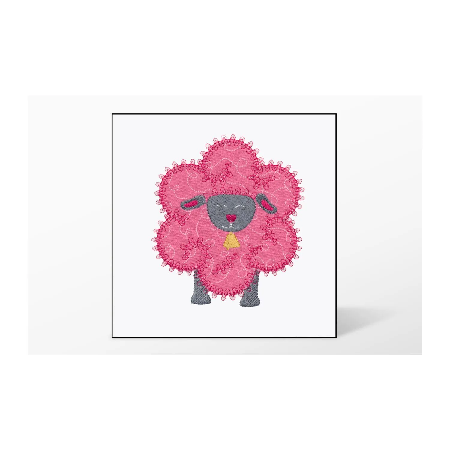 GO! Flower Sheep Single #1 Embroidery Designs by V-Stitch Designs