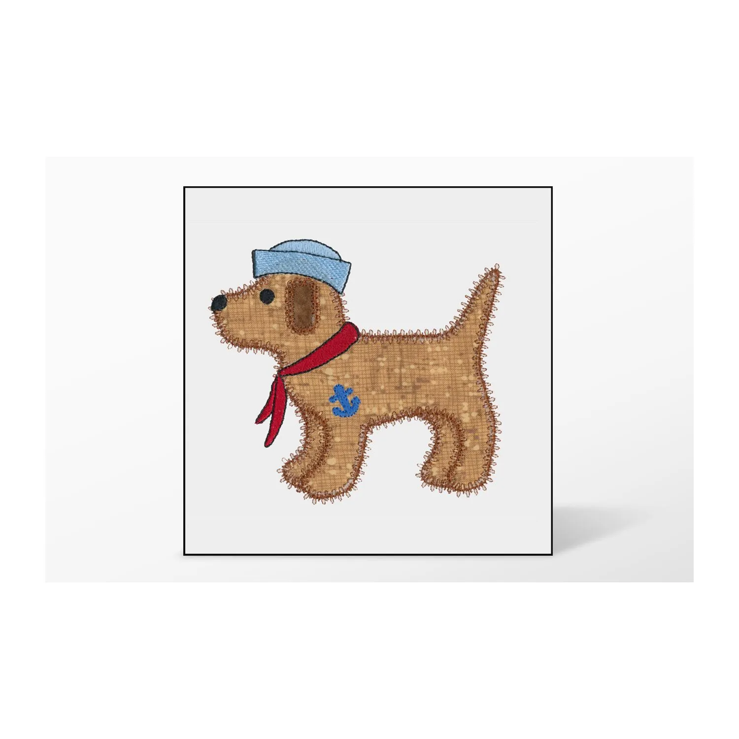 GO! Gingham Dog Single #3 Embroidery Designs by V-Stitch Designs