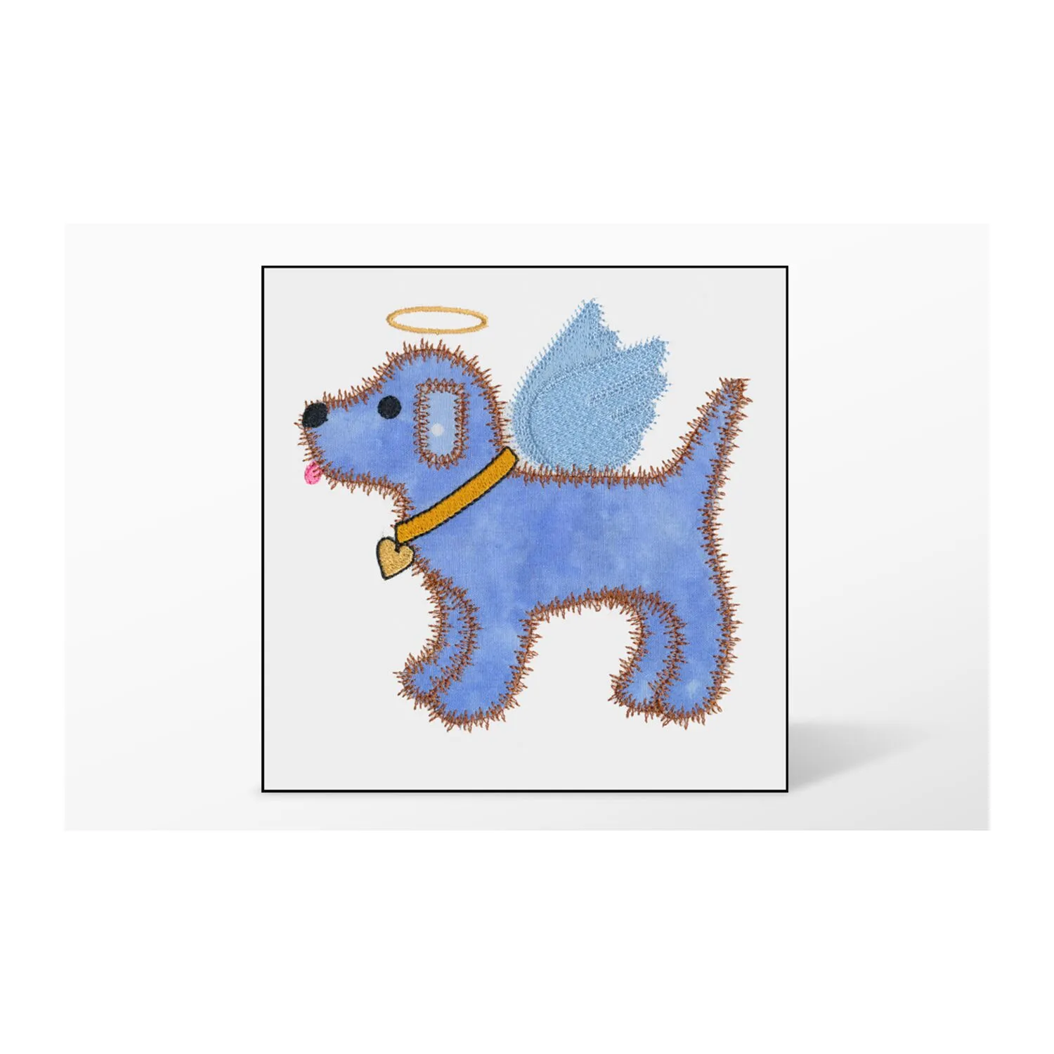 GO! Gingham Dog Single #5 Embroidery Designs by V-Stitch Designs