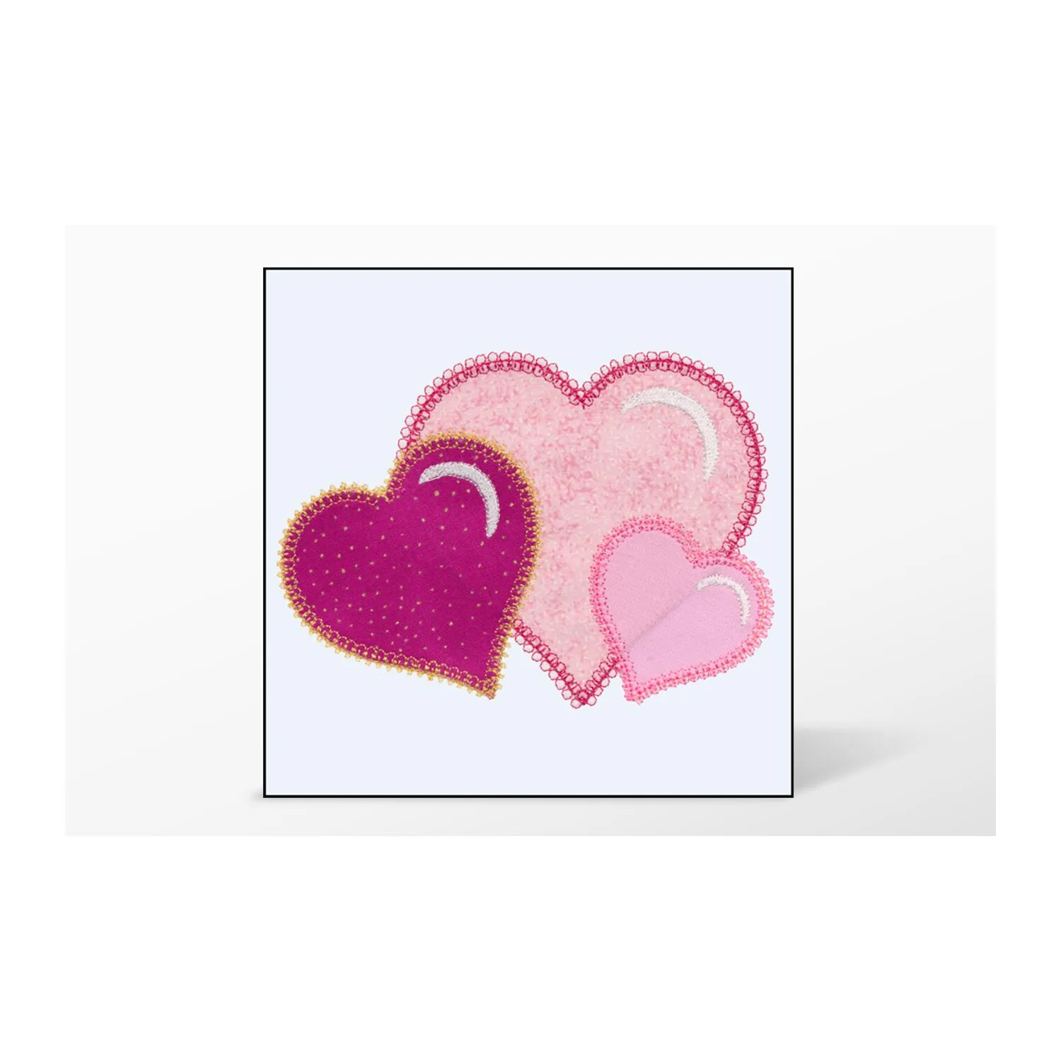 GO! Heart Single #1 Embroidery Designs by V-Stitch Designs