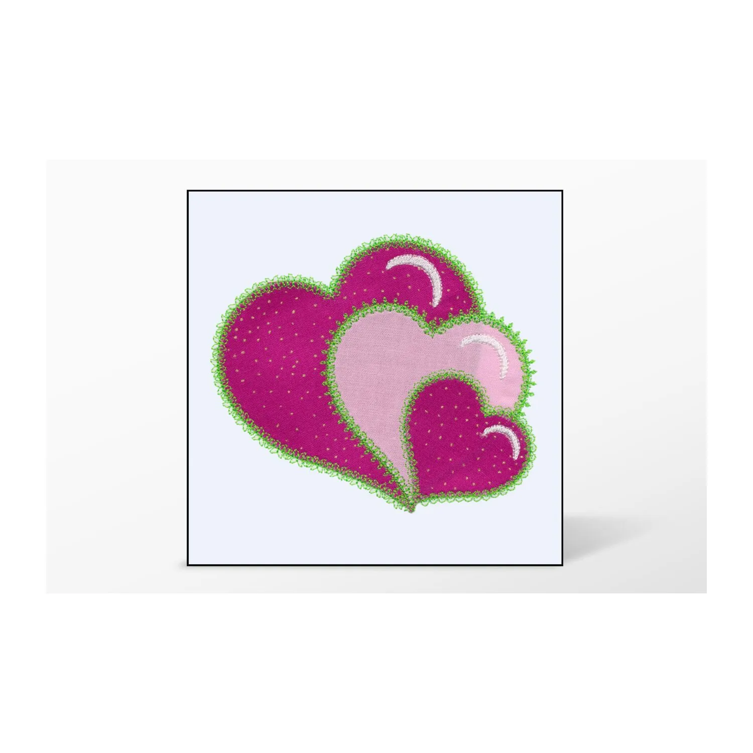 GO! Heart Single #2 Embroidery Designs by V-Stitch Designs