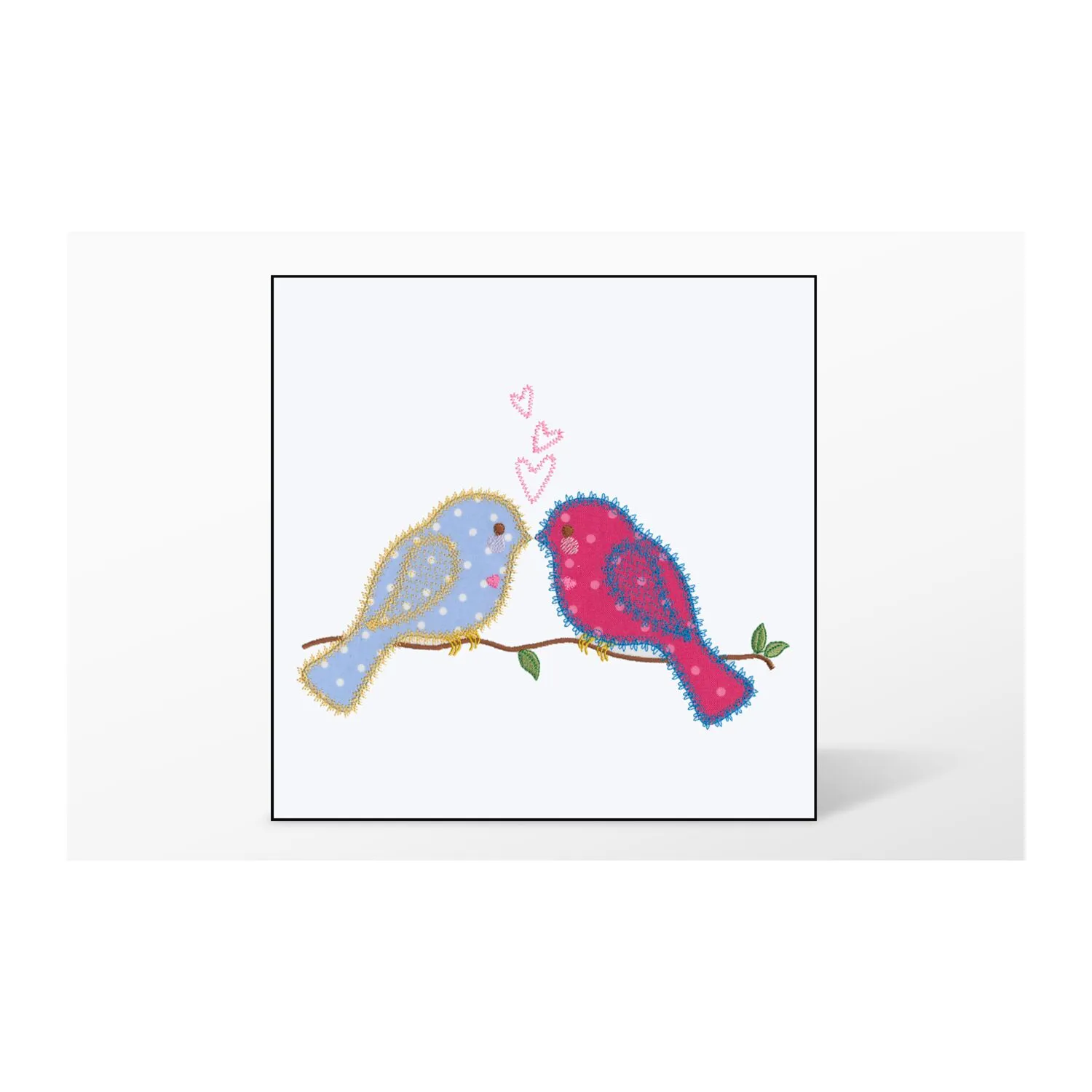 GO! Lovebirds Single #1 Embroidery Designs by V-Stitch Designs