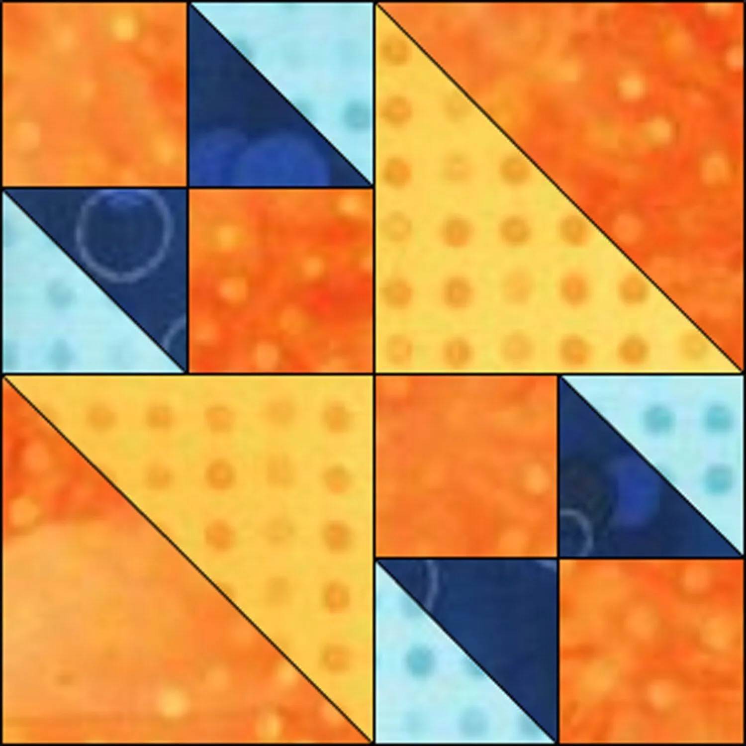 GO! Old Maid's Puzzle 12 Block Pattern