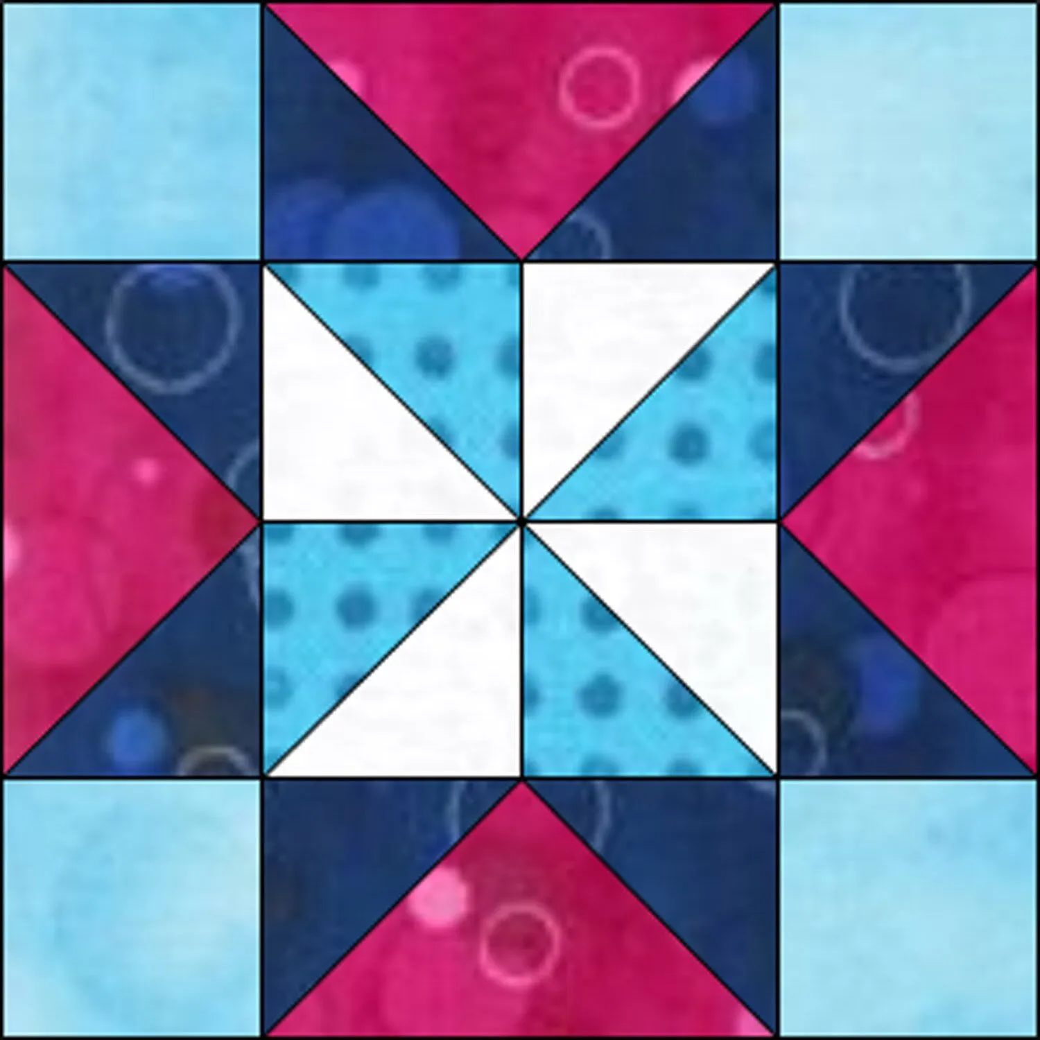 GO! Pinwheel Star 12 Block Pattern