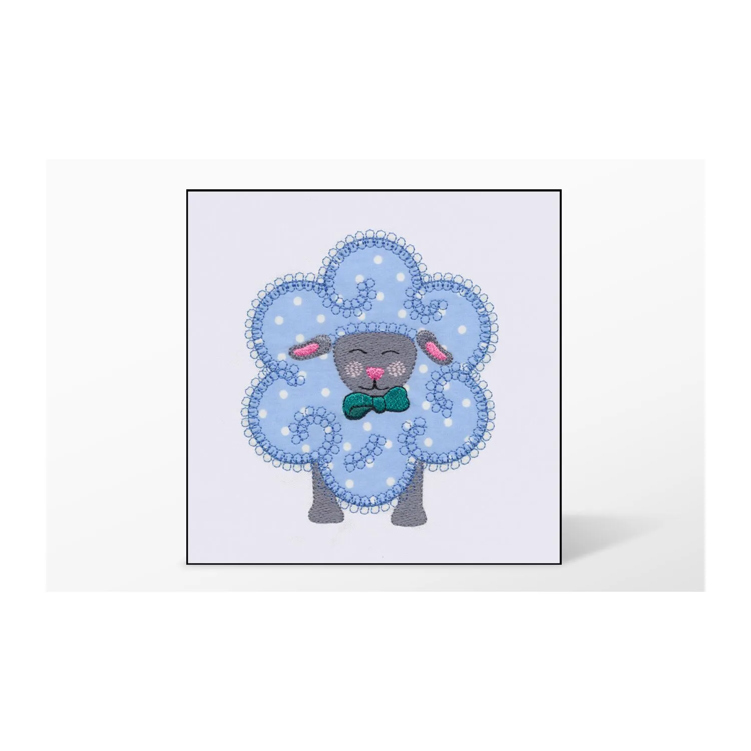 GO! Flower Sheep Single #4 Embroidery Designs by V-Stitch Designs