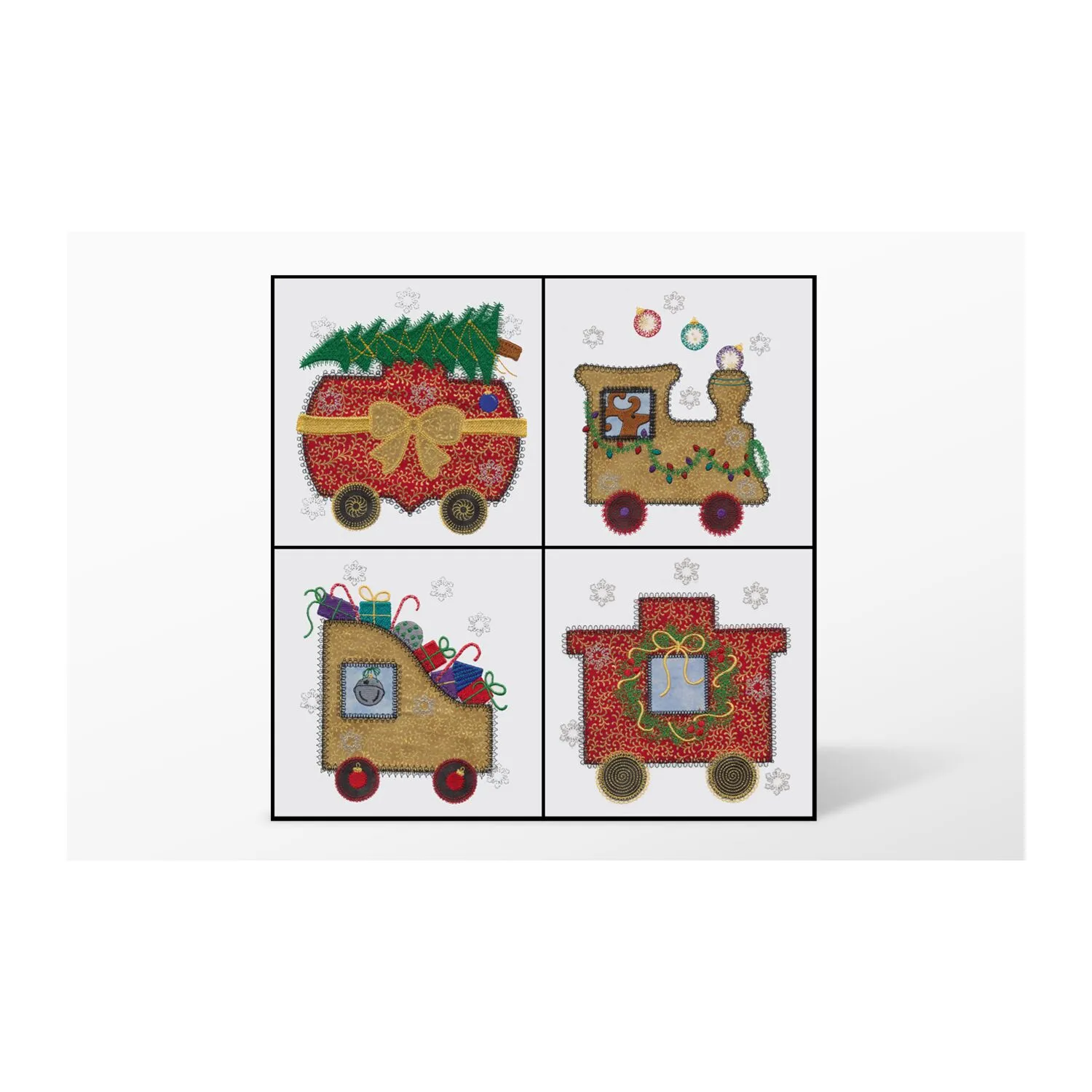 GO! Christmas Train Embroidery Designs by V-Stitch Designs