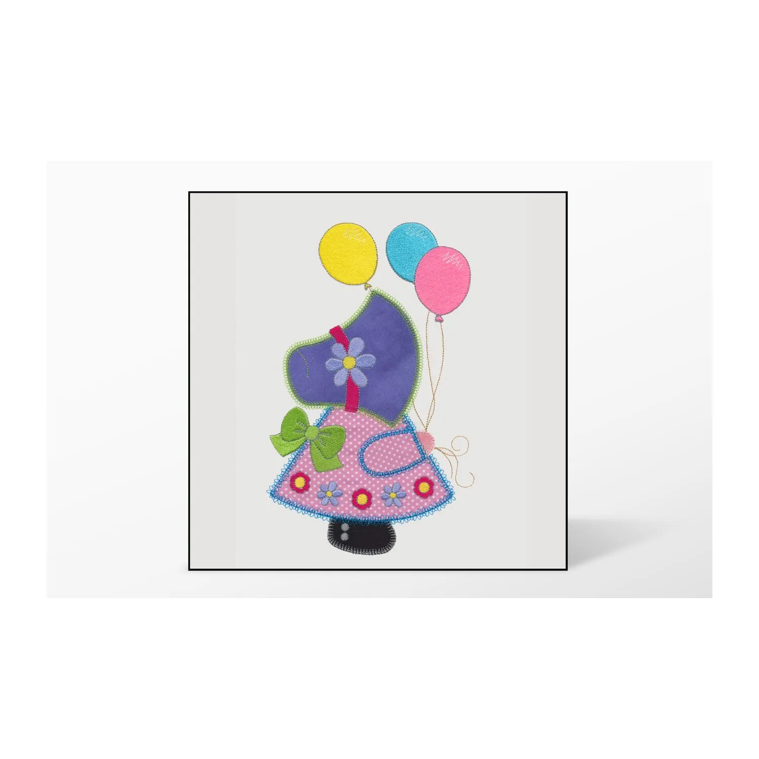 GO! Balloon Sunbonnet Sue Embroidery Designs by V-Stitch Designs