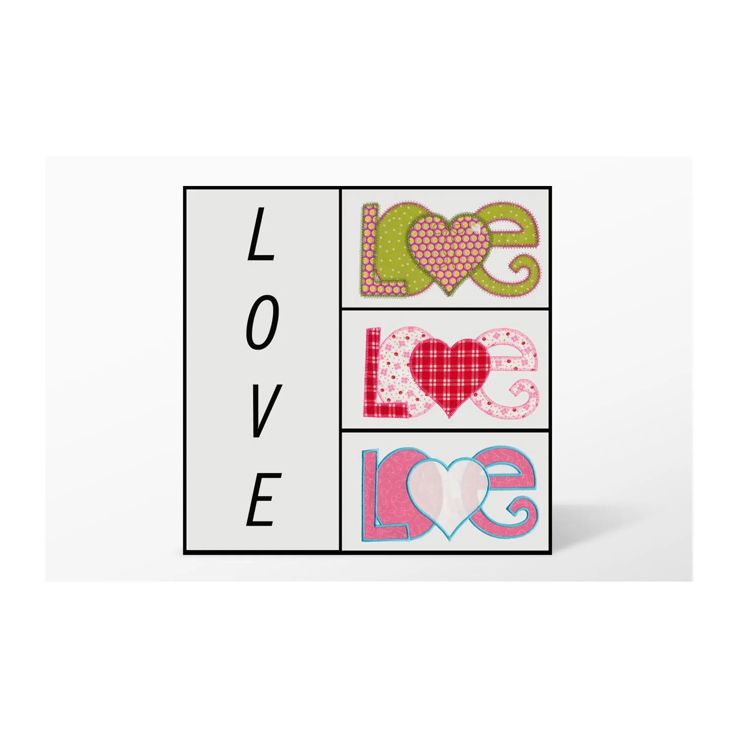 GO! Love with Heart Set Embroidery Designs by V-Stitch Designs