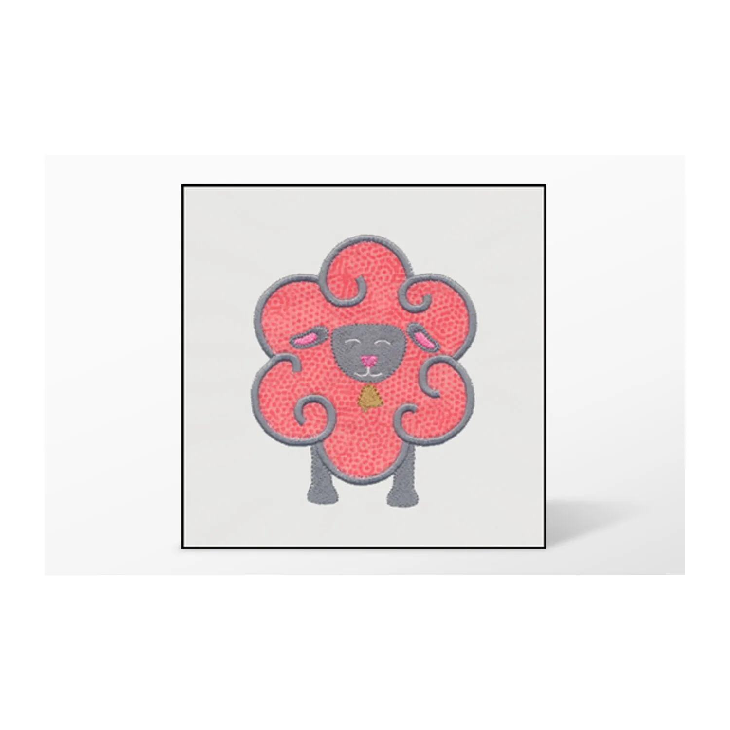 GO! Flower Sheep Single #5 Embroidery Designs by V-Stitch Designs