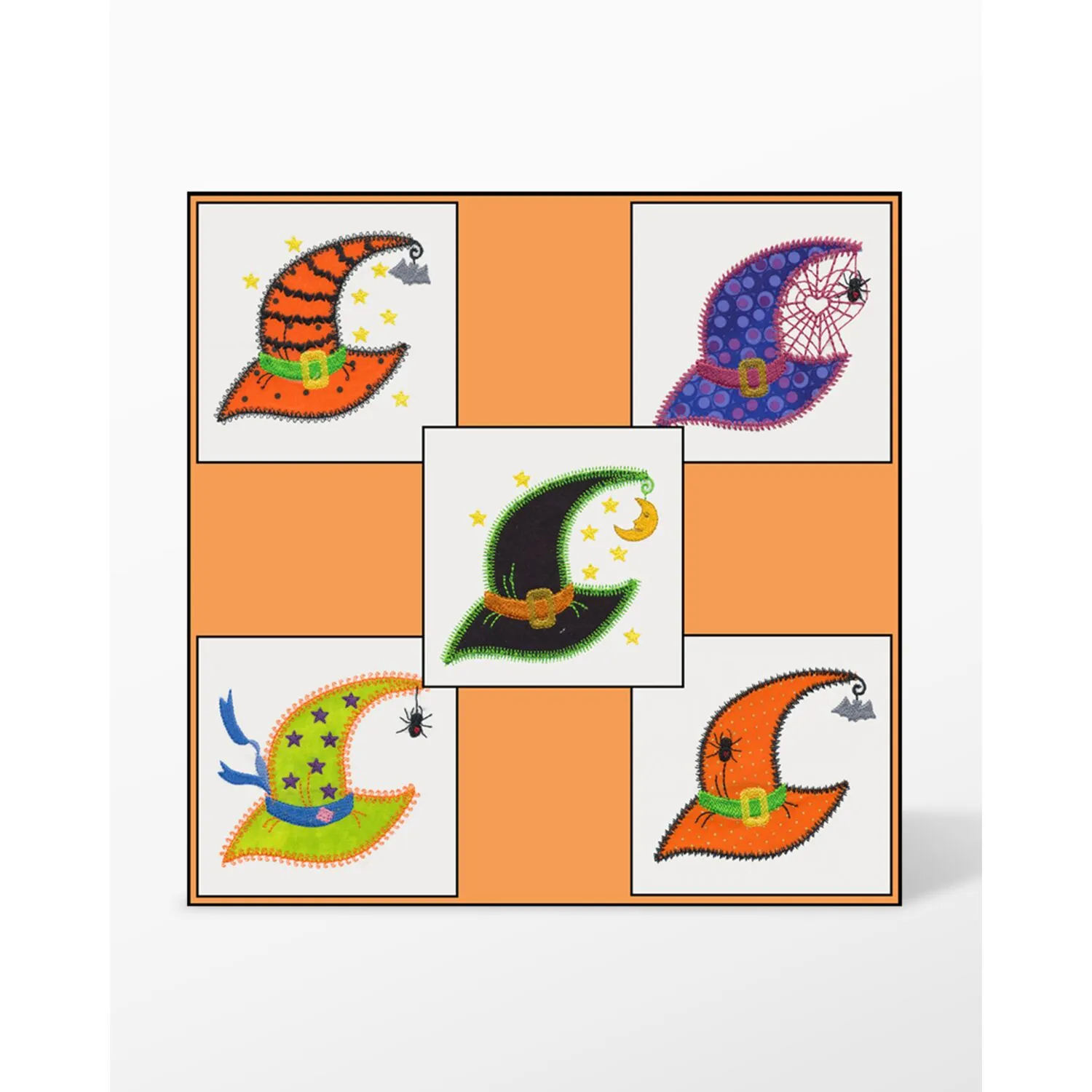 GO! Witch Hats Set Embroidery Designs by V-Stitch Designs