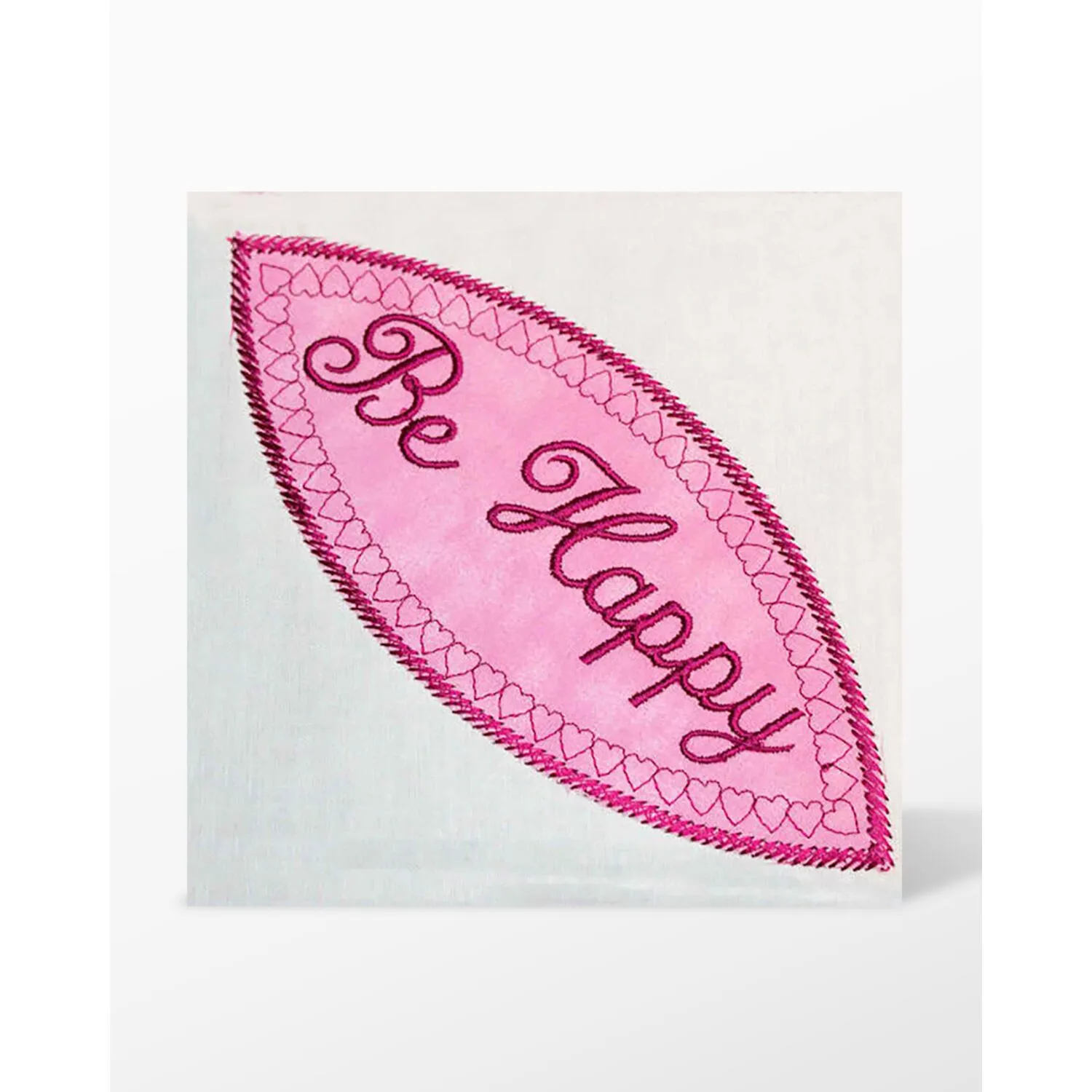 GO! Orange Peel Stem Stitch Words with Hearts Embroidery Design by Linda Horne