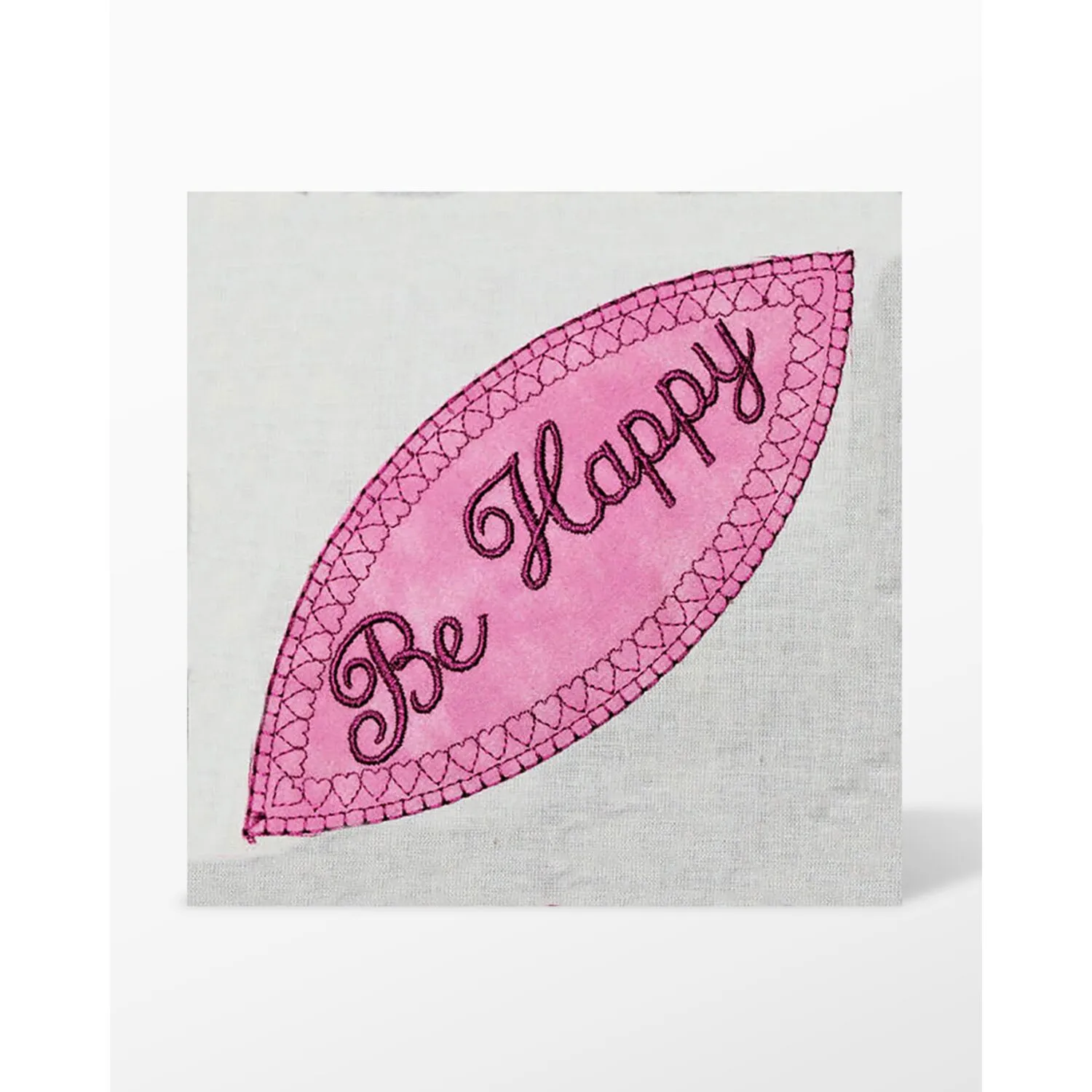 GO! Orange Peel Blanket Stitch Words with Hearts Embroidery Design by Linda Horne
