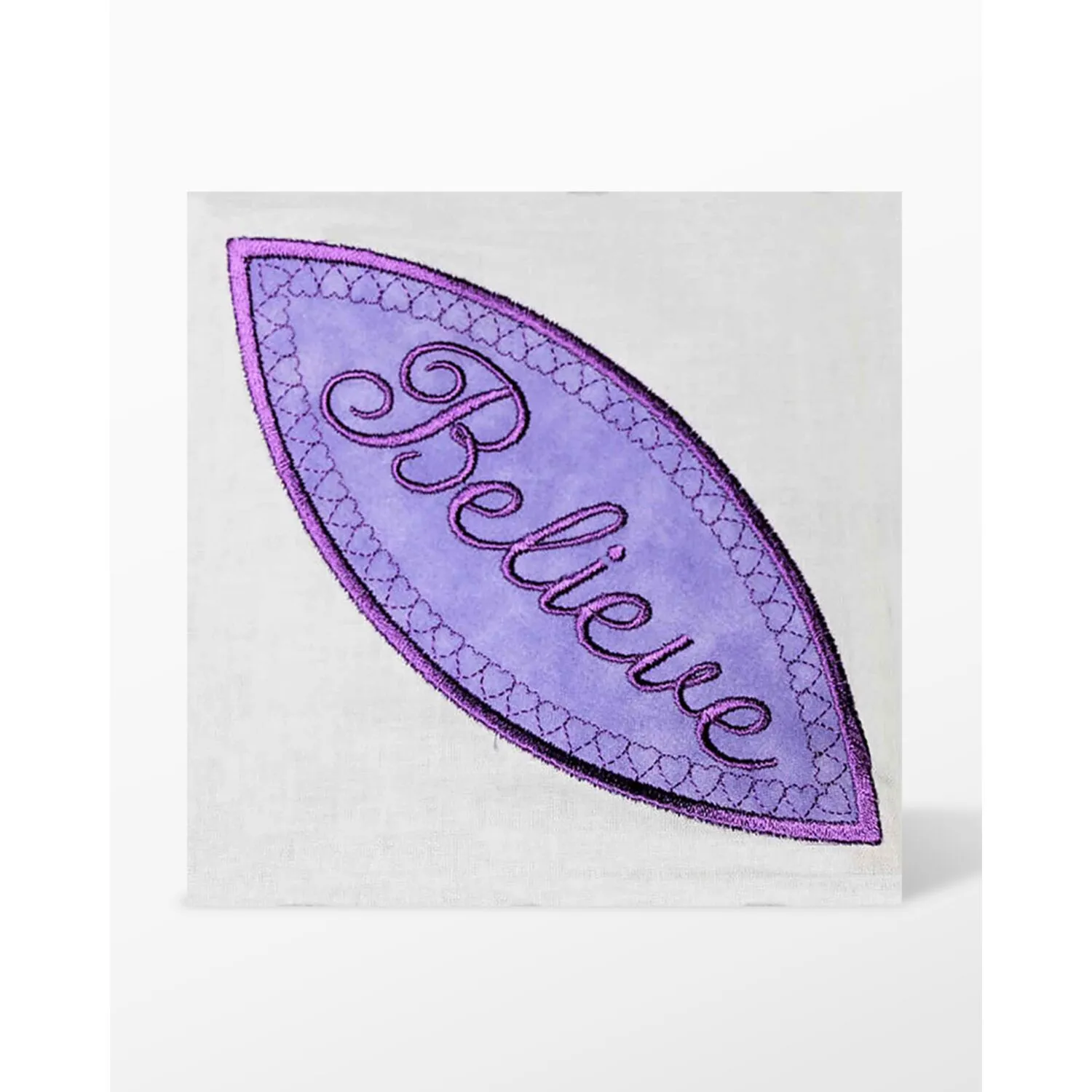GO! Orange Peel Satin Stitch Words with Hearts Embroidery Design by Linda Horne