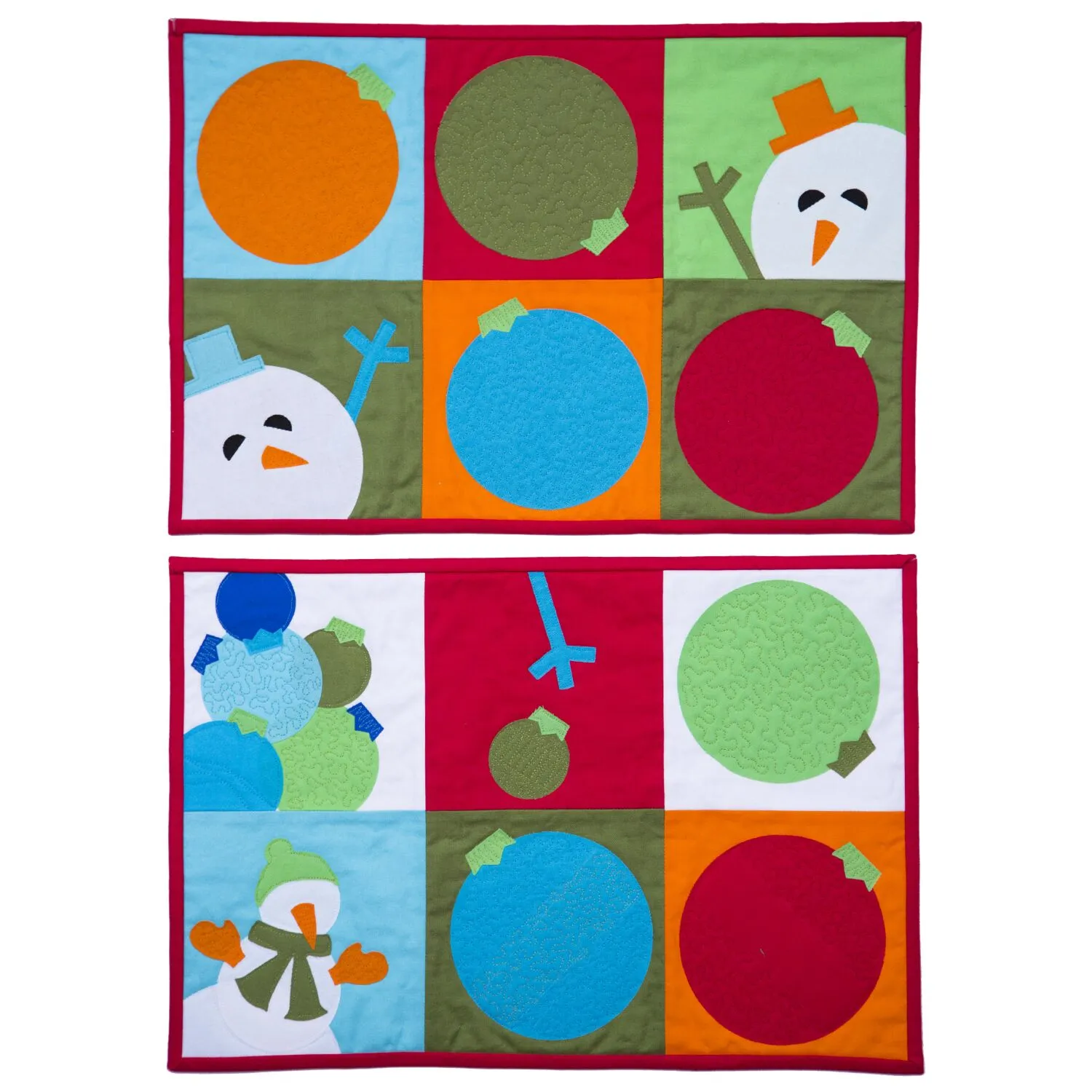 GO! Snowman Games Placemats Pattern
