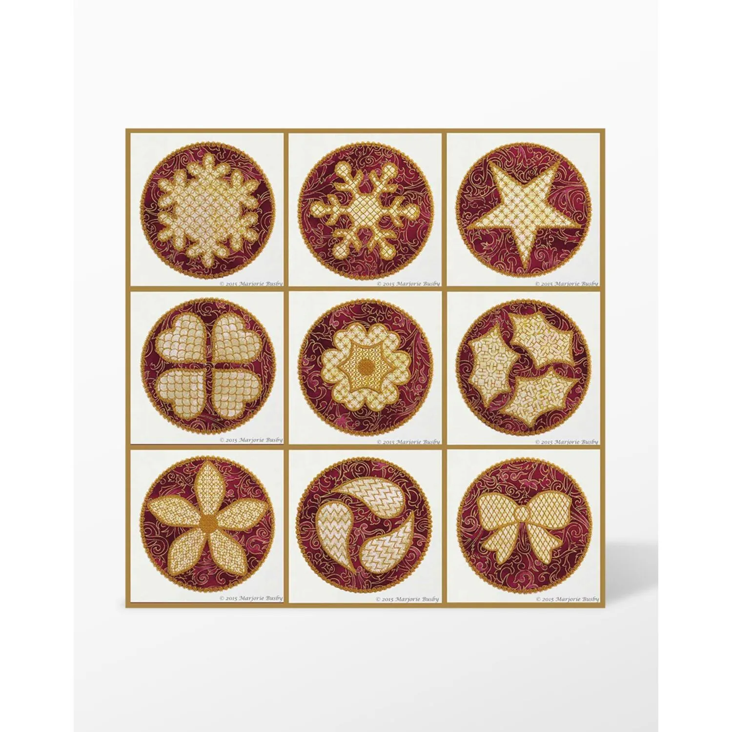 GO! Holiday Circles 2 Embroidery Designs by Marjorie Busby