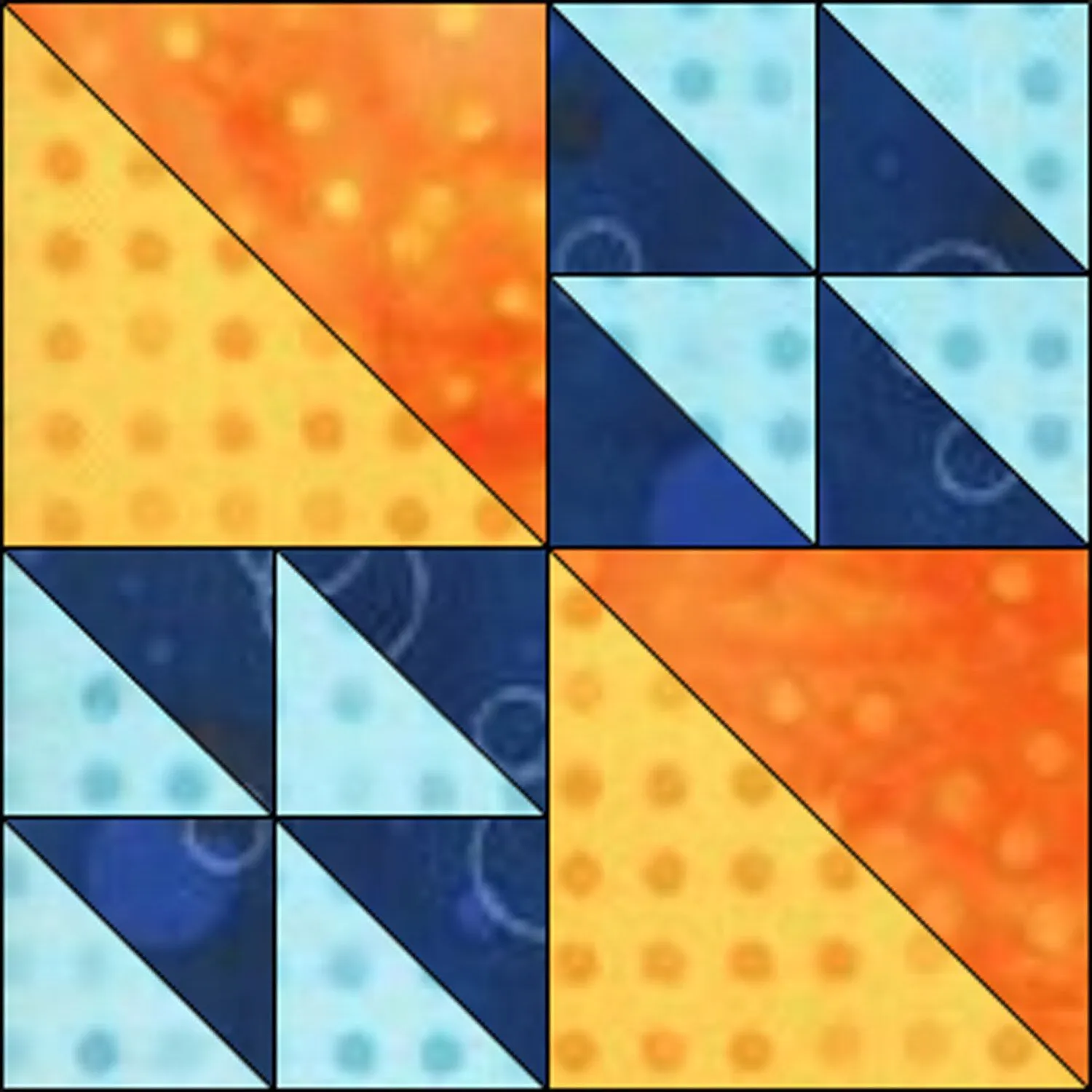 Qube Pattern GO! Qube Flock Of Geese 12 Block Pattern - AccuQuilt