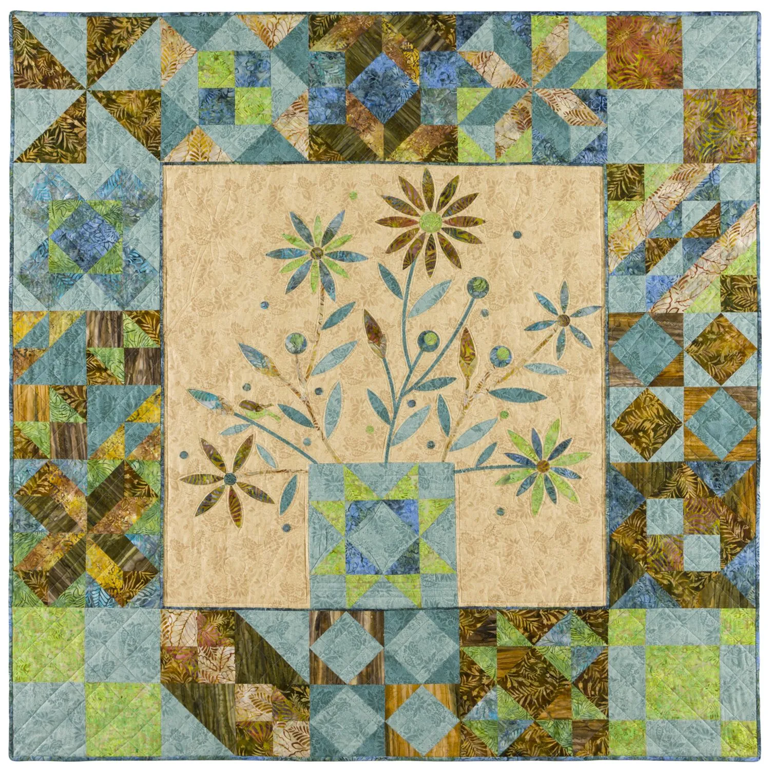 GO! Qube 12 Flower Pot Sampler Quilt Pattern