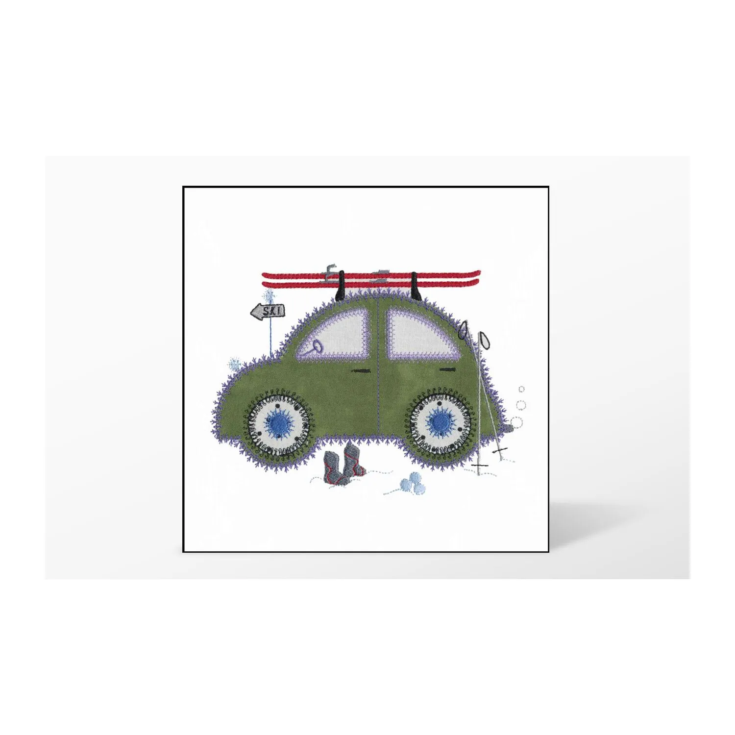 GO! Cute Car Single #5 Embroidery Designs by V-Stitch Designs