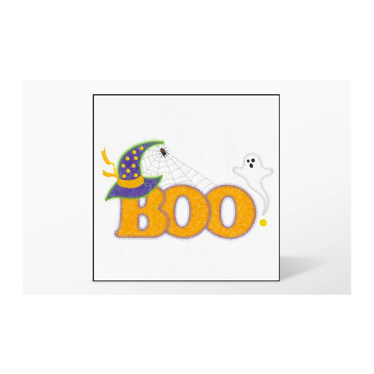 GO! Halloween Boo Embroidery Design by V-Stitch Designs
