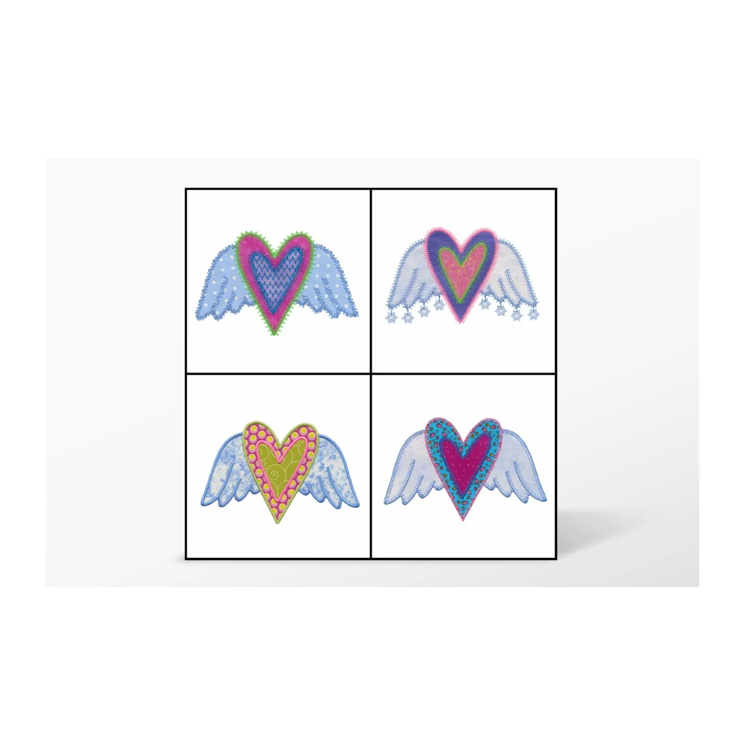 GO! Hearts with Wings Embroidery Designs by V-Stitch Designs