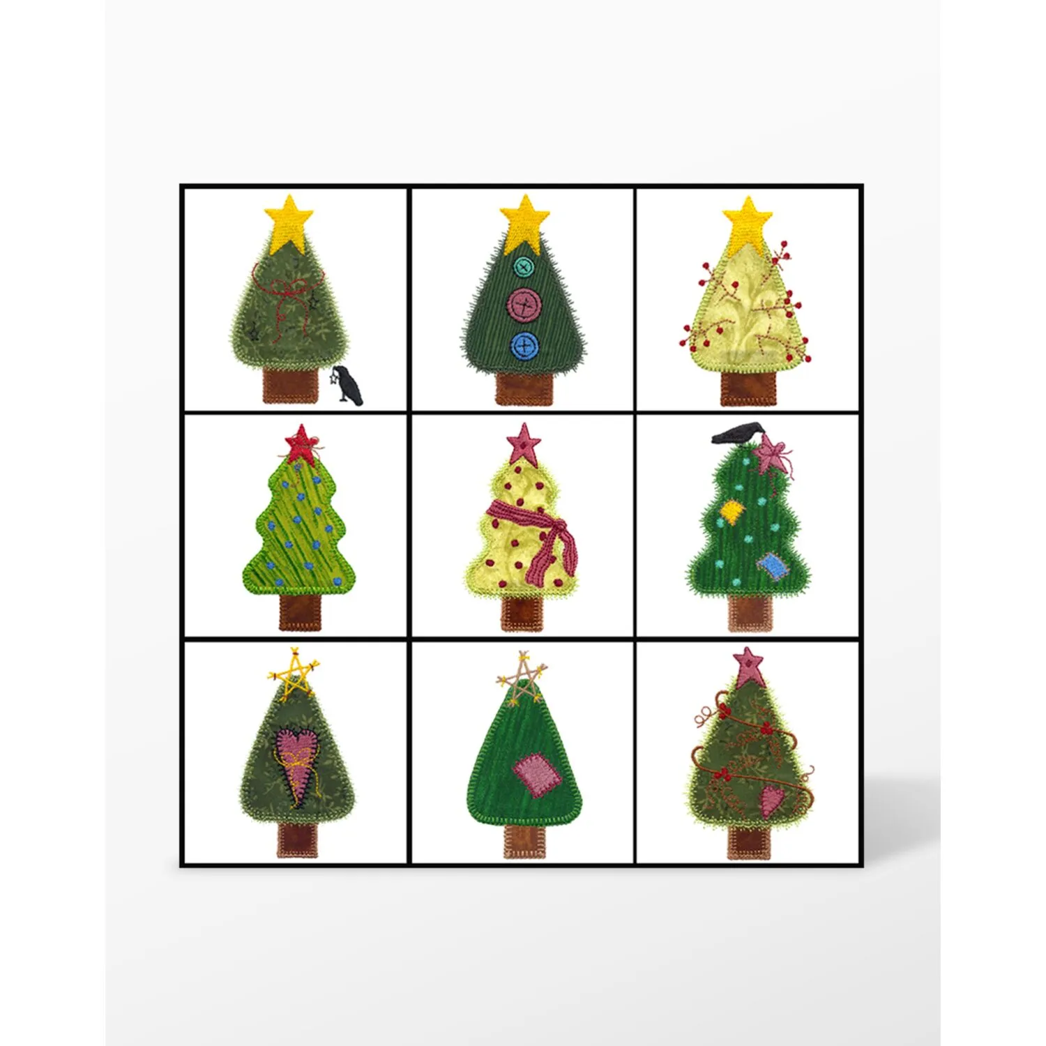 GO! Primitive Trees Embroidery Designs by V-Stitch Designs