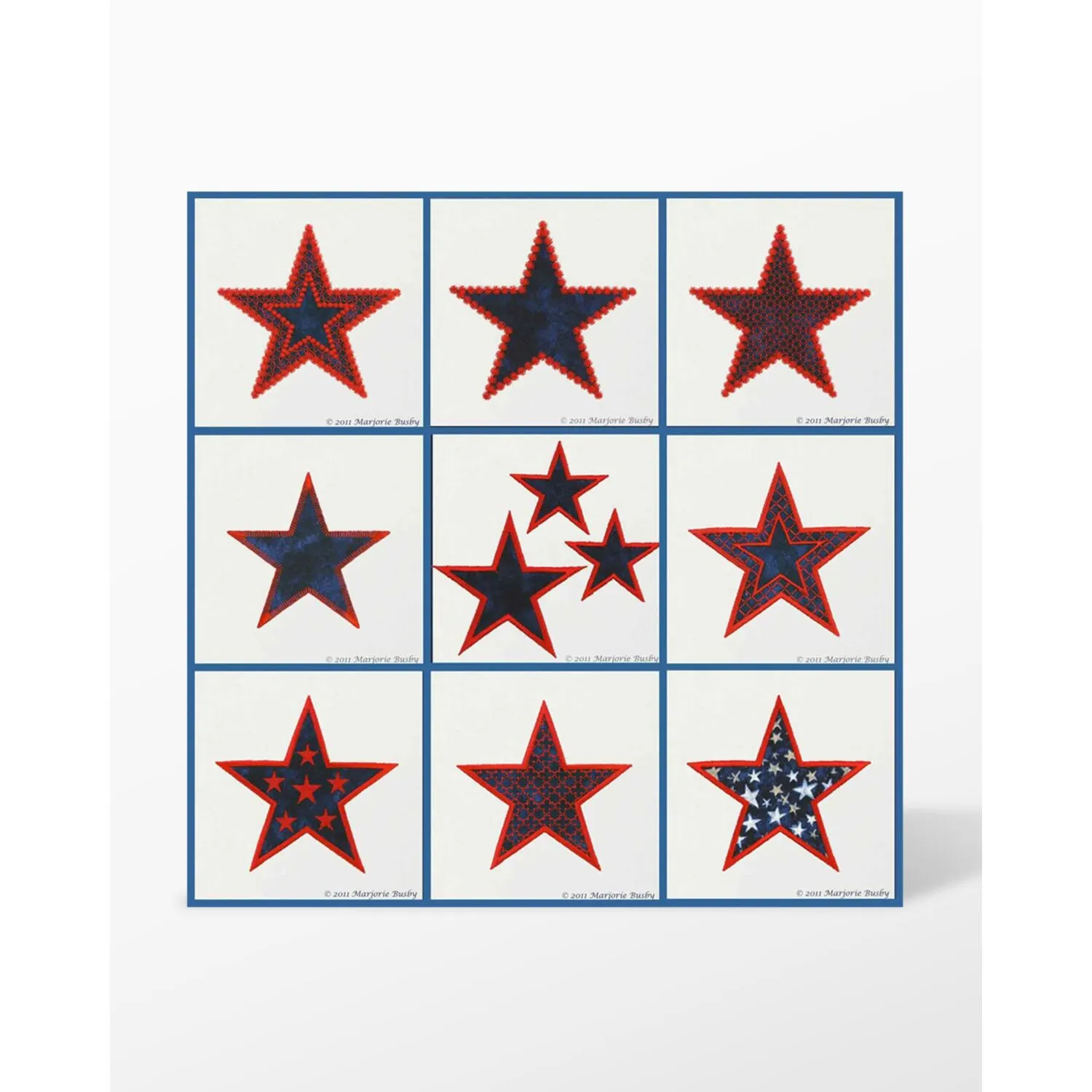 GO! Patriotic Stars Machine Embroidery Set by Marjorie Busby