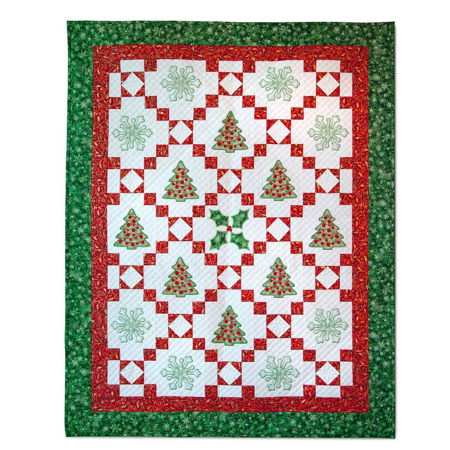 GO! Qube 6 Holiday Medley Throw Quilt Pattern