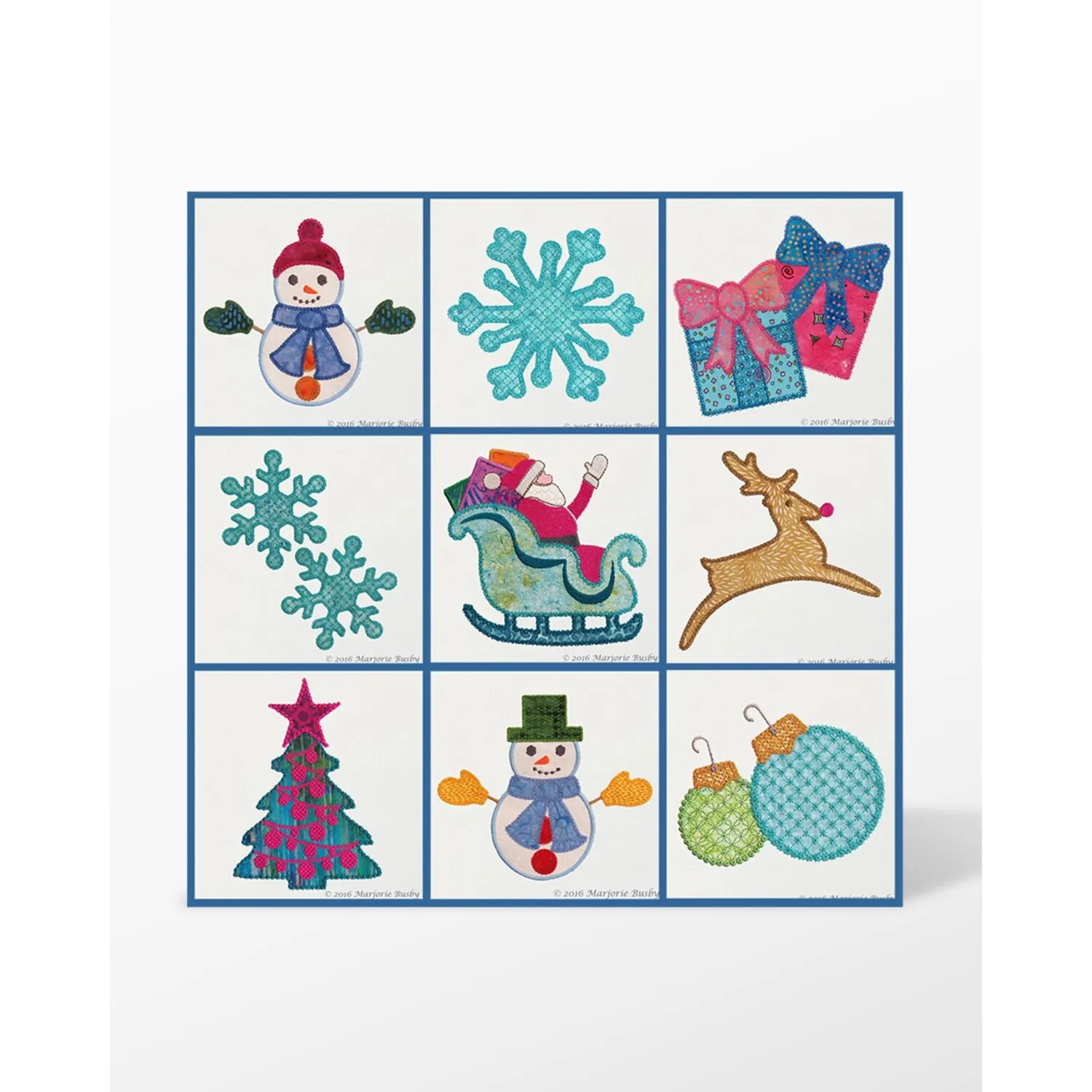 GO! Holiday Elements Machine Embroidery Set by Marjorie Busby
