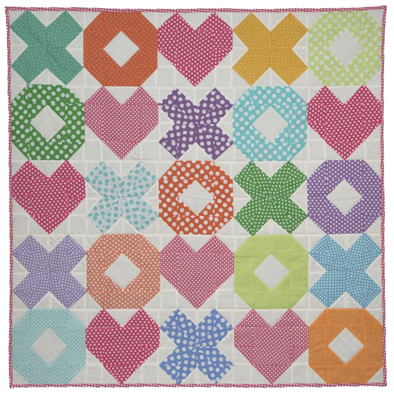 GO! Qube 8 Hugs and Kisses Baby Quilt Pattern
