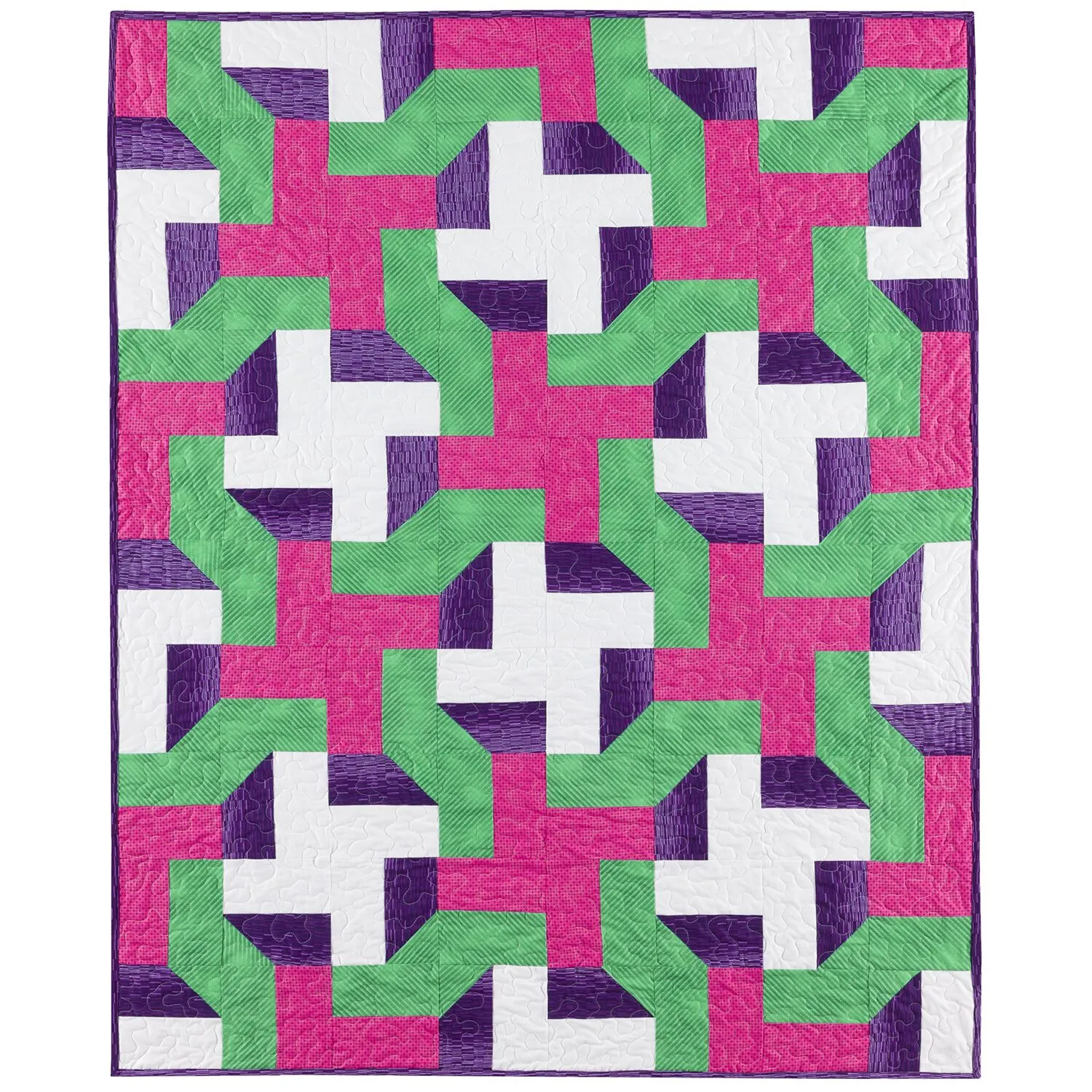 GO! Qube 12 Cutting Edge Throw Quilt Pattern