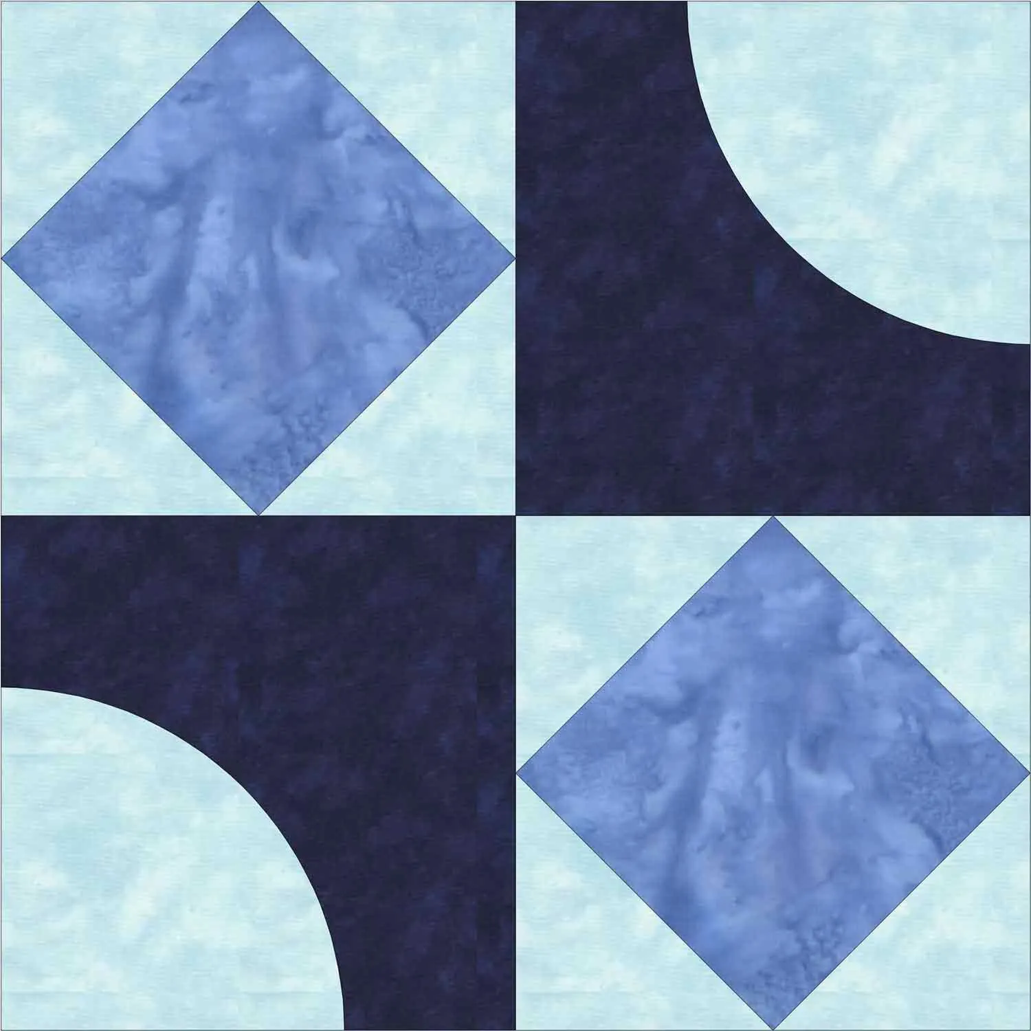 GO! Qube Drunkard's Highway 12 Block Pattern