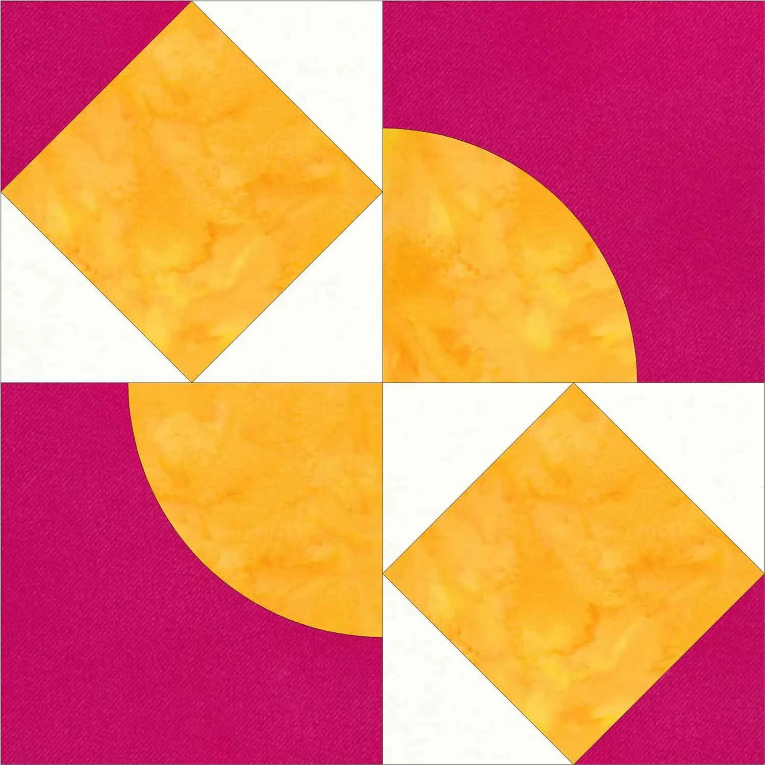 GO! Qube Drunkard's Road 12 Block Pattern