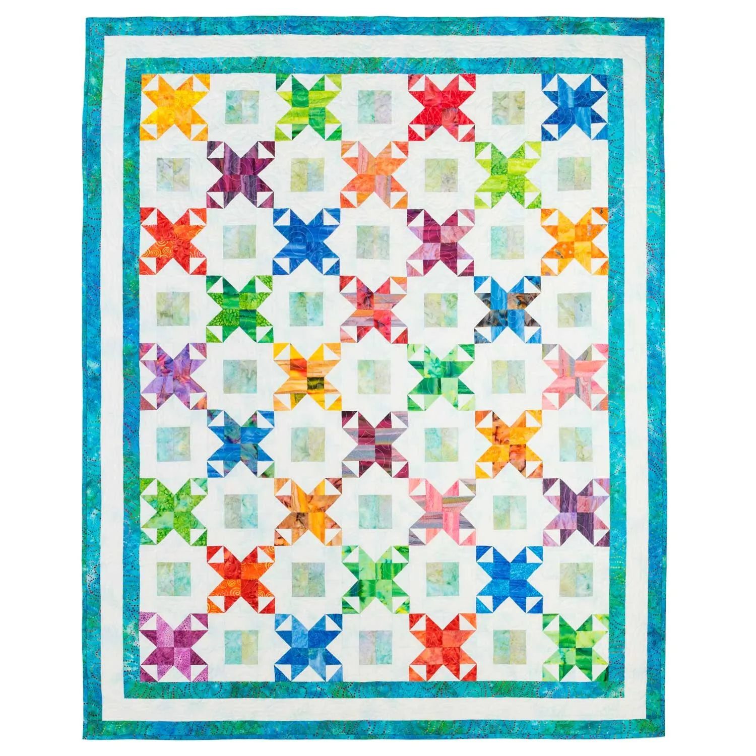 GO! Qube 6 Star Surprise Throw Quilt Pattern