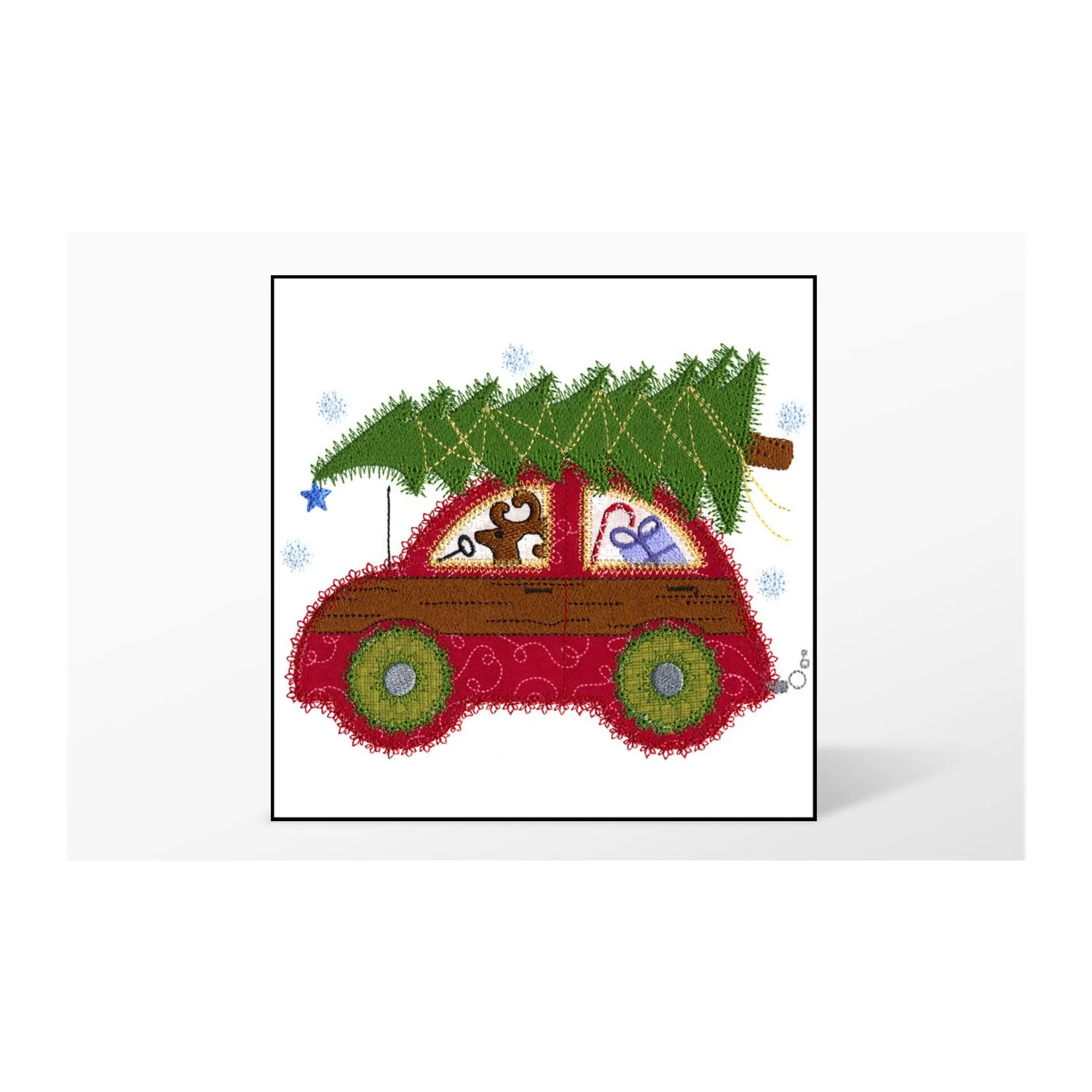 GO! Cute Car Christmas Embroidery Designs by V-Stitch Designs