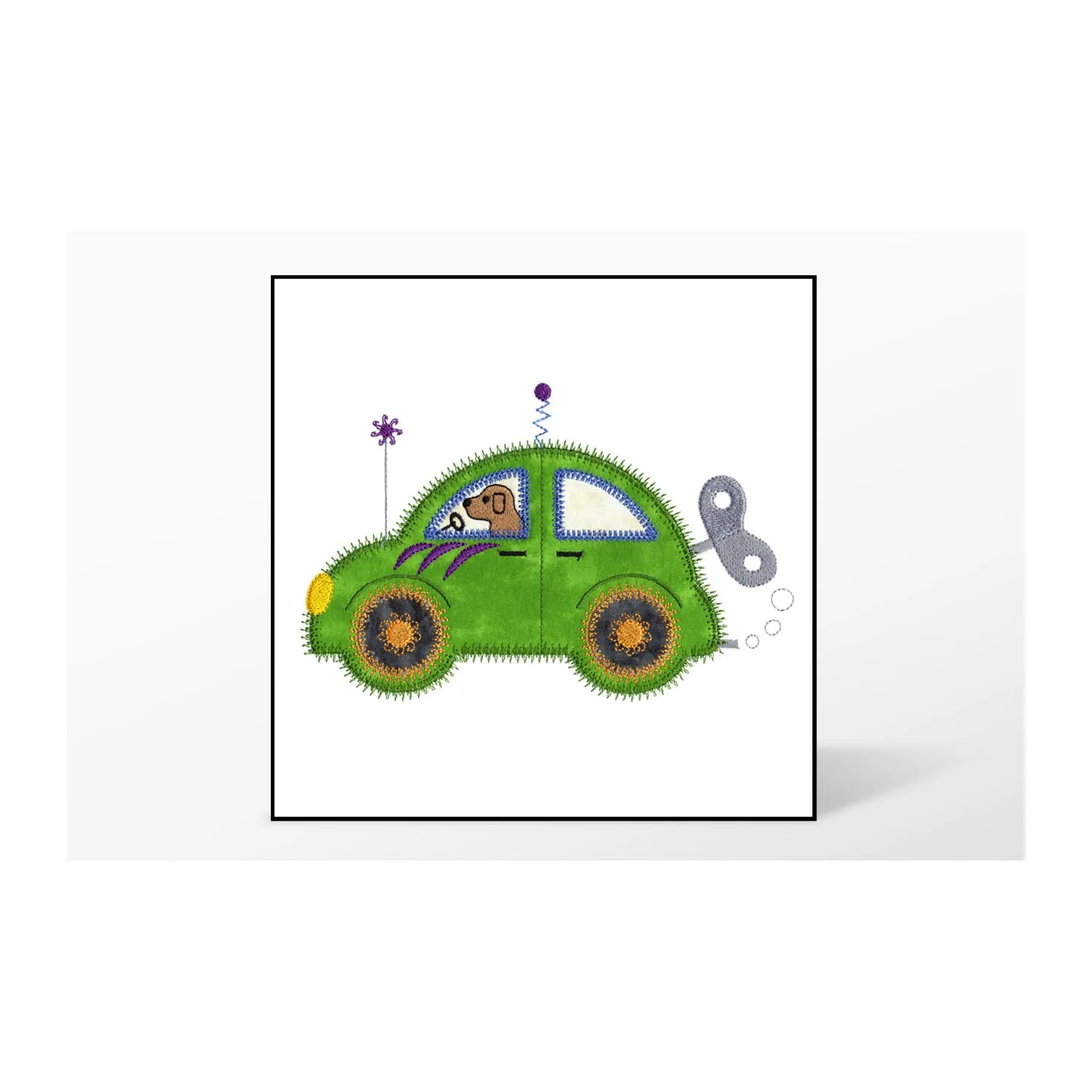 GO! Cute Car Wind-Up Embroidery Designs by V-Stitch Designs
