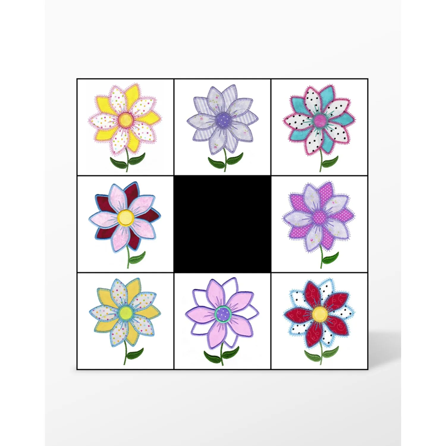 GO! Twice the Fun Flower Embroidery Designs by V-Stitch Designs