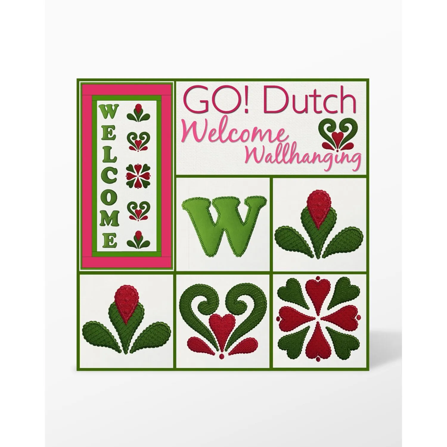 GO! Welcome Wall Hanging Machine Embroidery Set by Marjorie Busby