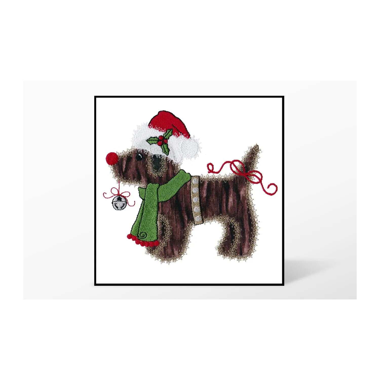 GO! Christmas Gingham Dog Embroidery Designs by V-Stitch Designs